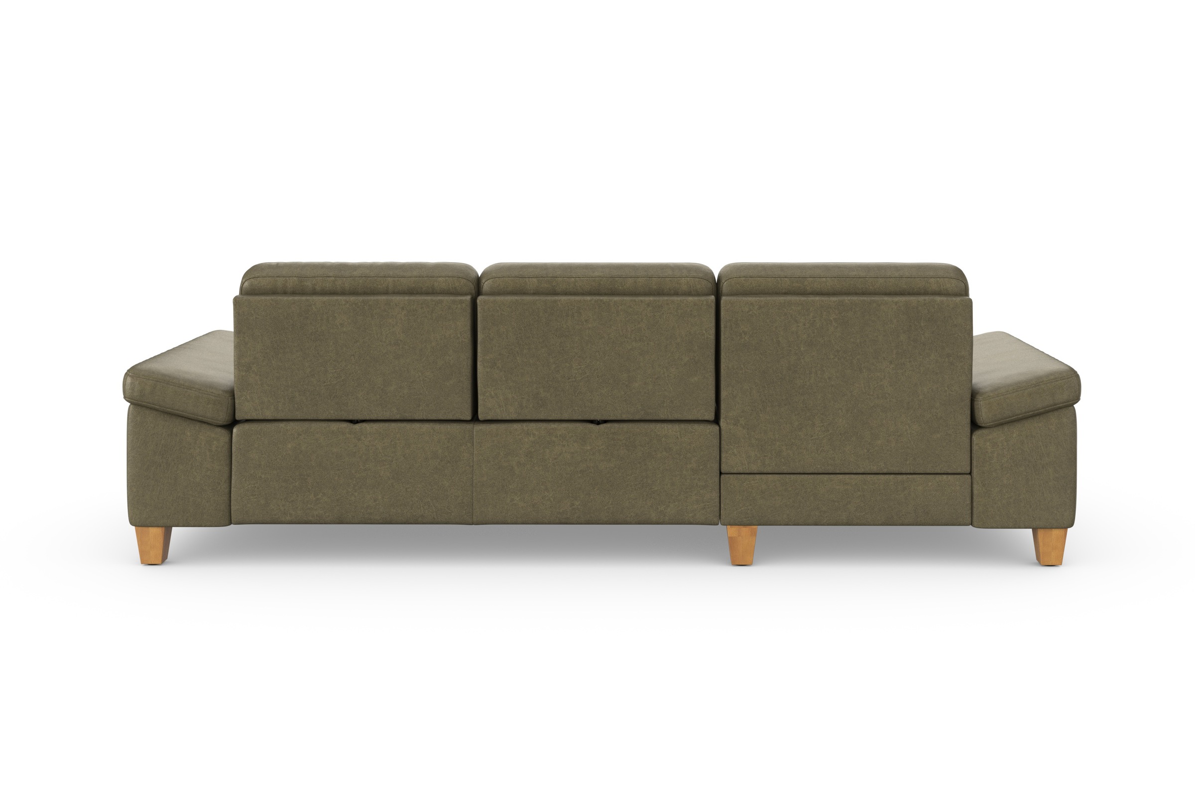 Ecksofa SIT & MORE "Westham L-Form", grün (olive), B:275cm H:88cm T:172cm, 100% Polyester, Sofas, Ecksofa, mit Recamiere, mit oder ohne Bettfunktion, Bettkasten, Füße Eiche 6