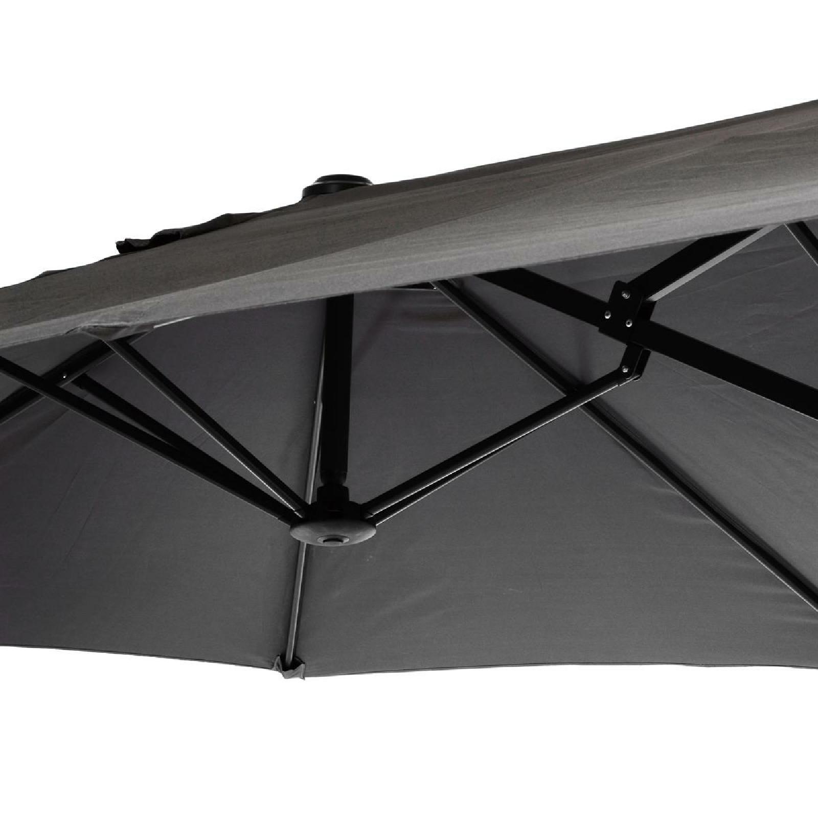 Thumbnail - VCM Sonnenschirm "XXL Doppelsonnenschirm - Anthrazit mit Kurbel"