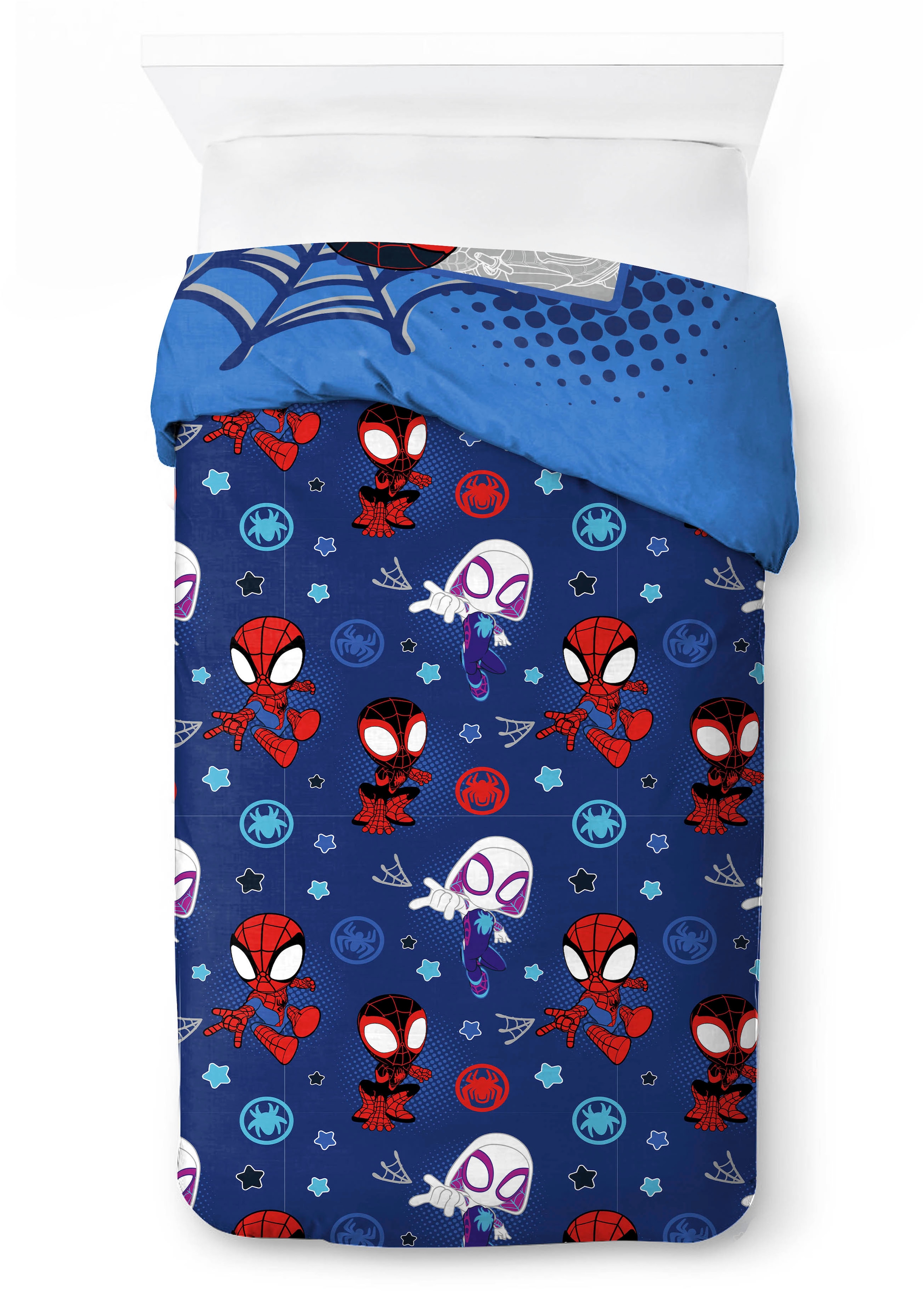 MARVEL Kinderbettwäsche »Marvel Spidey Bettbezug-Set 135x200 cm + Kissenbezug 80x80 cm« 2 tlg. tlg. 100 % Baumwolle, maschinenwaschbar, wendbar