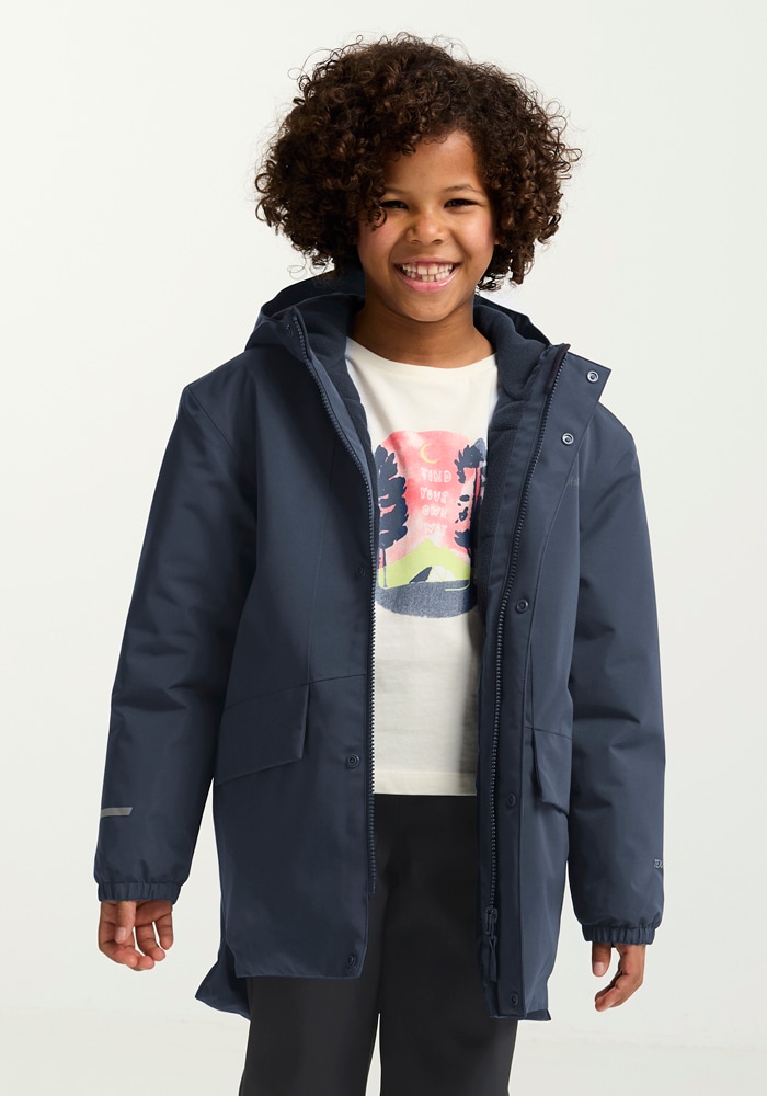 Jack Wolfskin Outdoorjacke »CANVEY JKT KIDS«, mit Kapuze