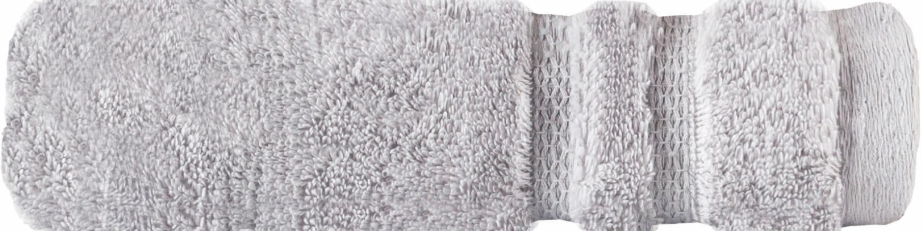 Egeria Badetuch »Micro Touch«, (1 St., Badetuch 70 x 140 cm), Uni Programm mit Streifenbordüre, extrem saugfähig, reine Baumwolle