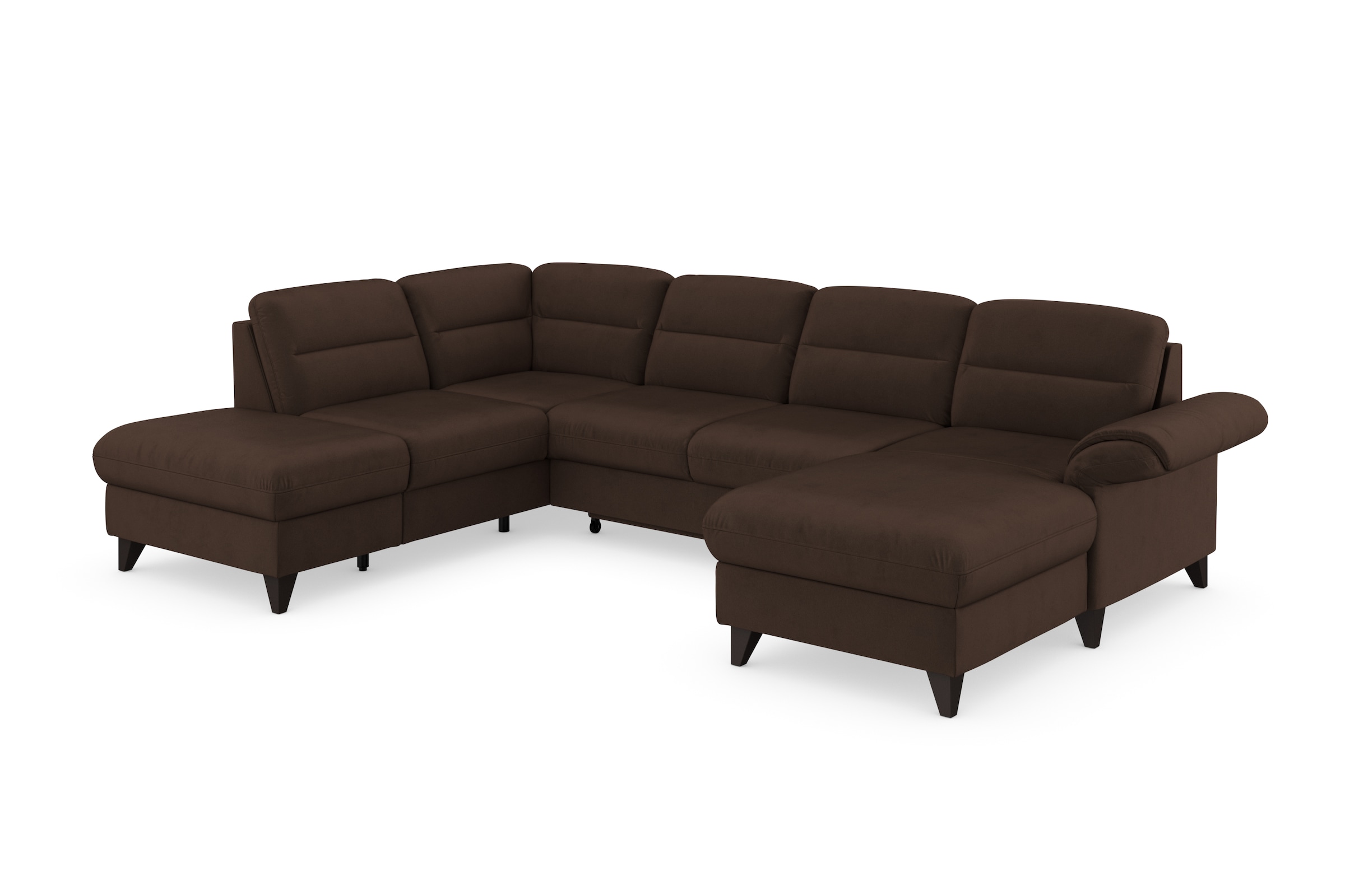 sit&more Wohnlandschaft »Mellum U-Form«, Federkern, wahlweise mit Bettfunktion, Stauraum und Armteilfunktion