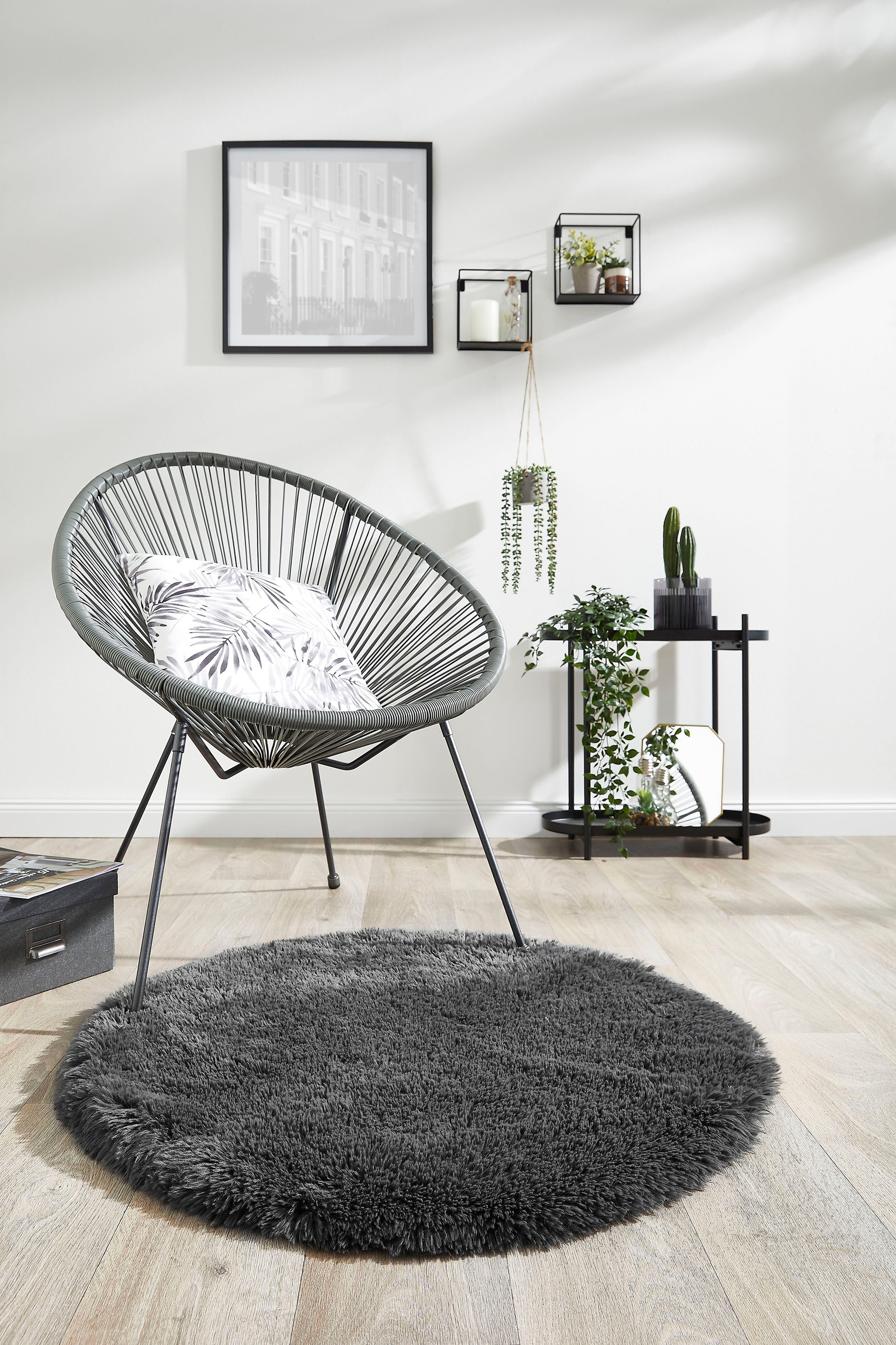 OTTO home Fellteppich "Alpa" rund 35 mm Höhe Kunstfell, Uni Farben, sehr we günstig online kaufen