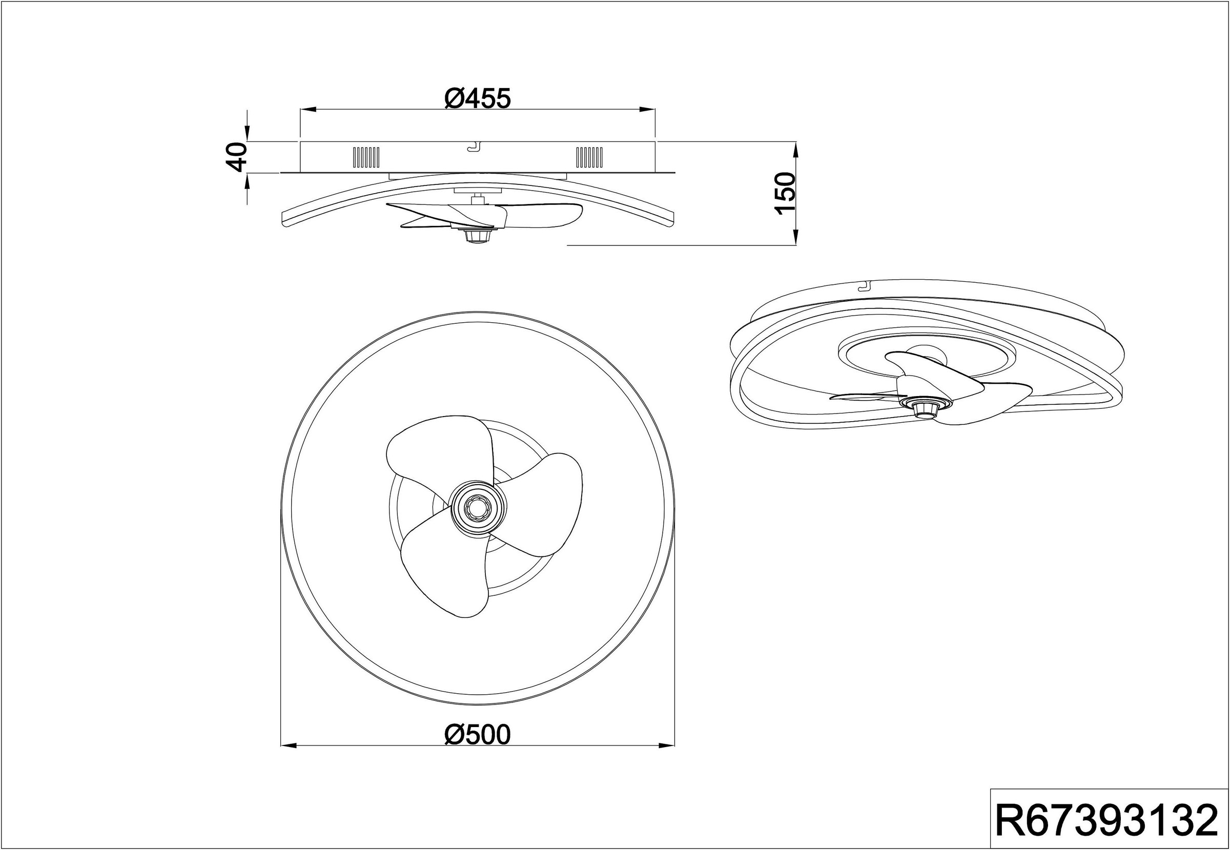 REALITY Leuchten LED Deckenleuchte »SORTLAND Deckenventilator mit Beleuchtung Fernbedienung 3 Stufen Timer«, 1 flammig, Leuchtmittel LED-Board | LED fest integriert, LED Ventilator dimmbar CCT Memory Nachtlicht Sommer- & Winterfunktion