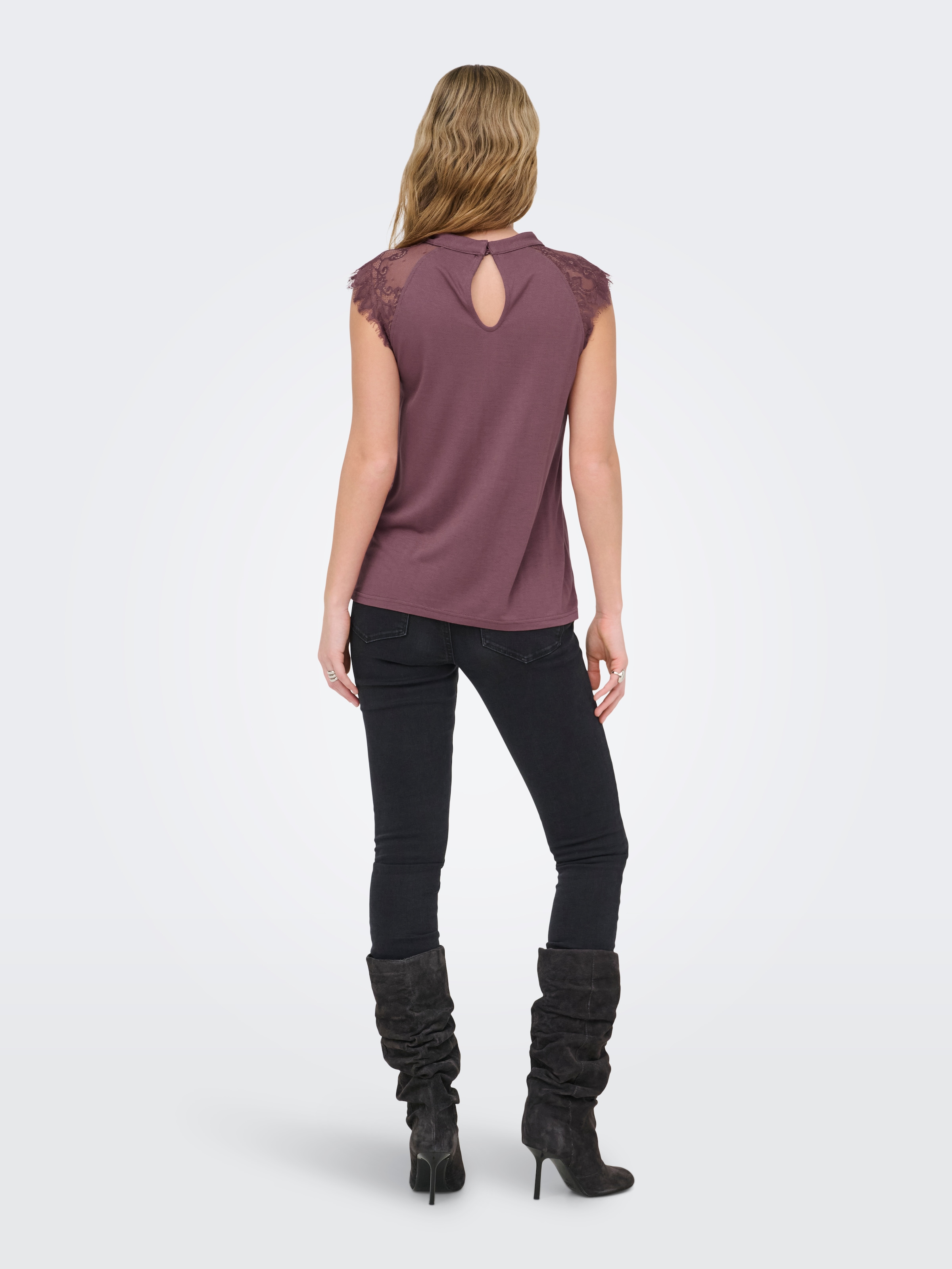 ONLY Kurzarmshirt »ONLNICOLA S/S TOP CS JRS« Viskose, regular fit, Rundhals