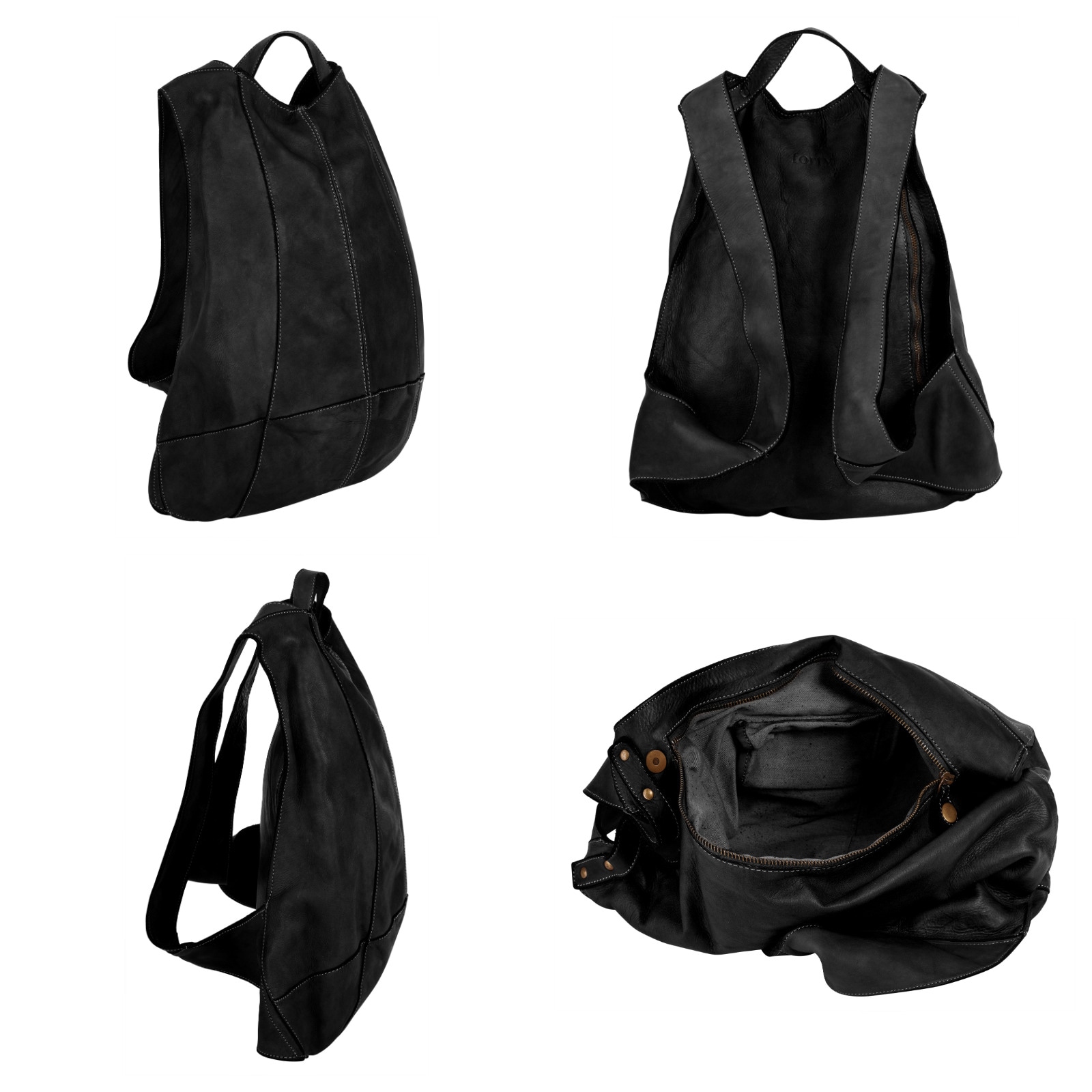 forty° Tagesrucksack, echt Leder, Made in Italy