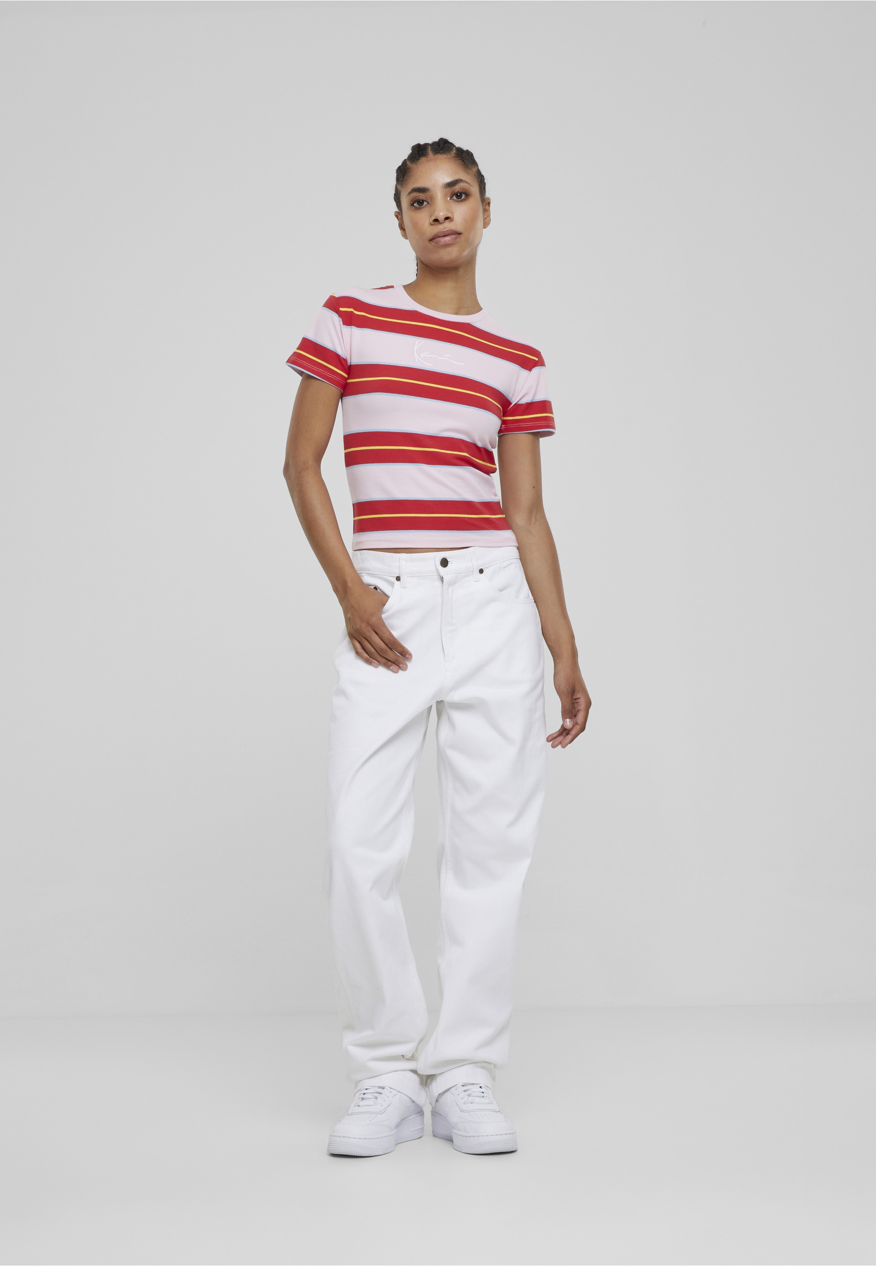 Karl Kani T-Shirt »Karl Kani Damen KW213-040-1 KK Small Signature Stripe Tee« 1 Stk.