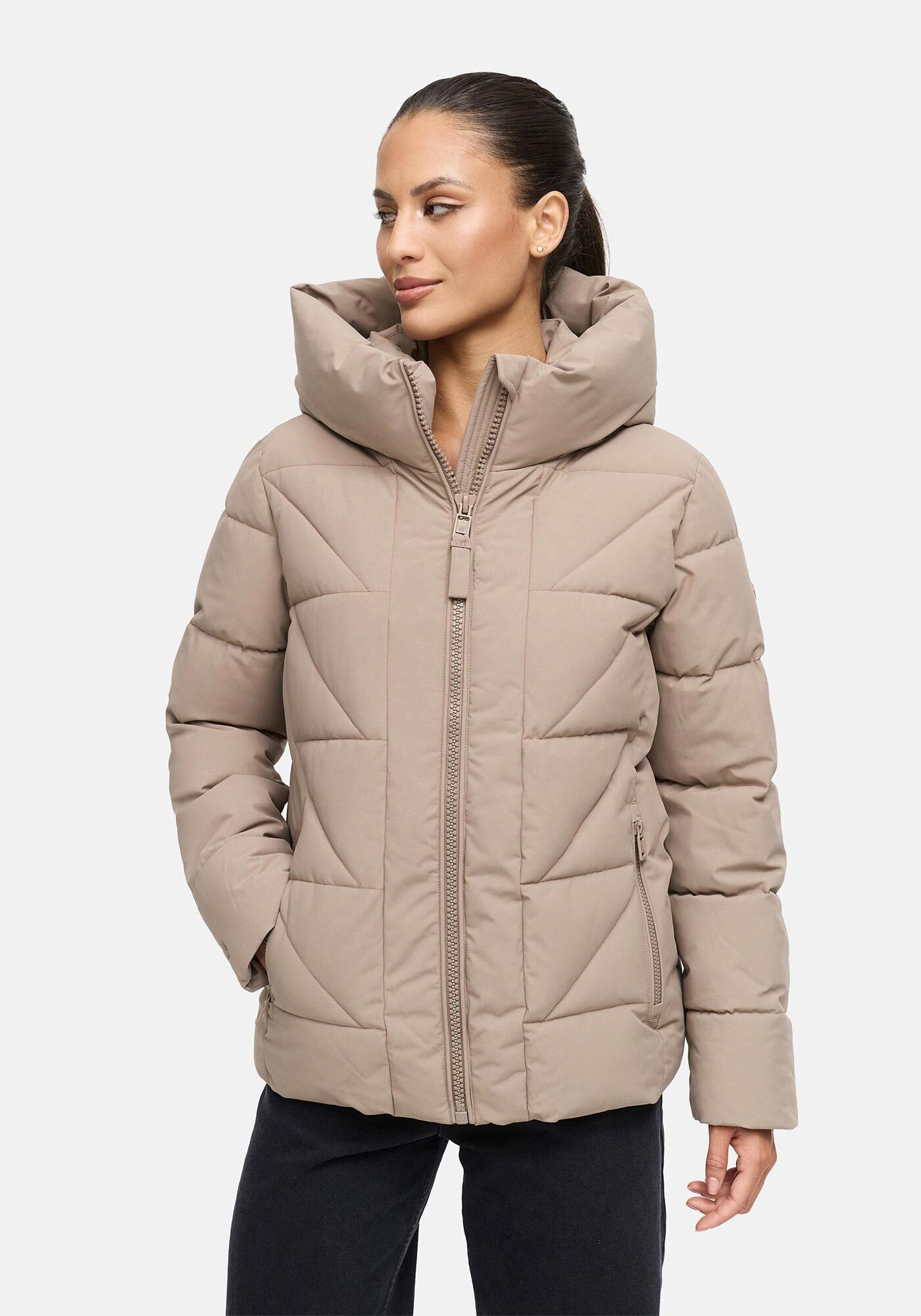 Marikoo Winterjacke "Kuschelnasee" mit extra hohem Kragen und warmem Fleece günstig online kaufen