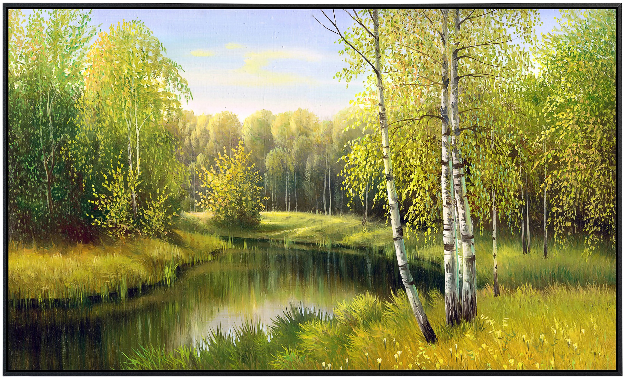 Papermoon Infrarotheizung »Fluss im Herbsttag« sehr angenehme Strahlungswärme