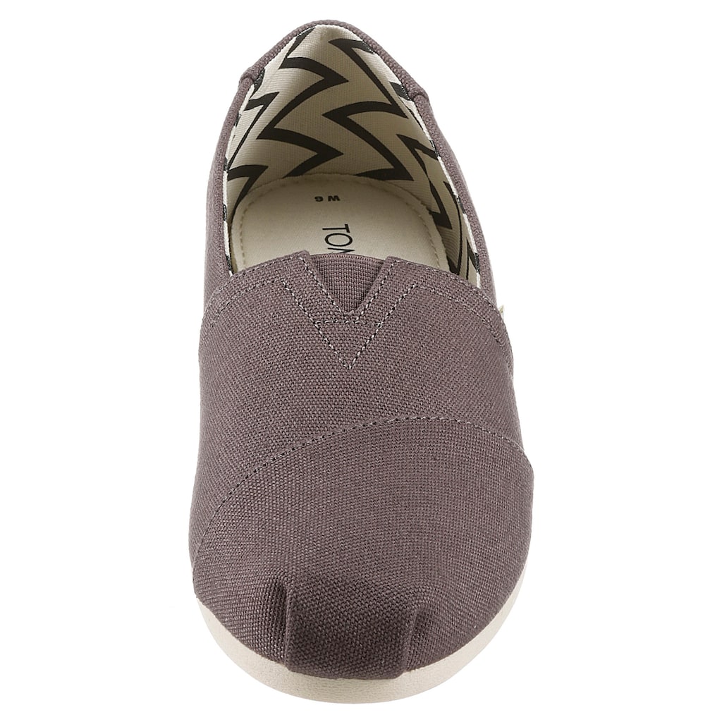 TOMS Espadrille »ALPARGATA«, mit kleinem Stretcheinsatz