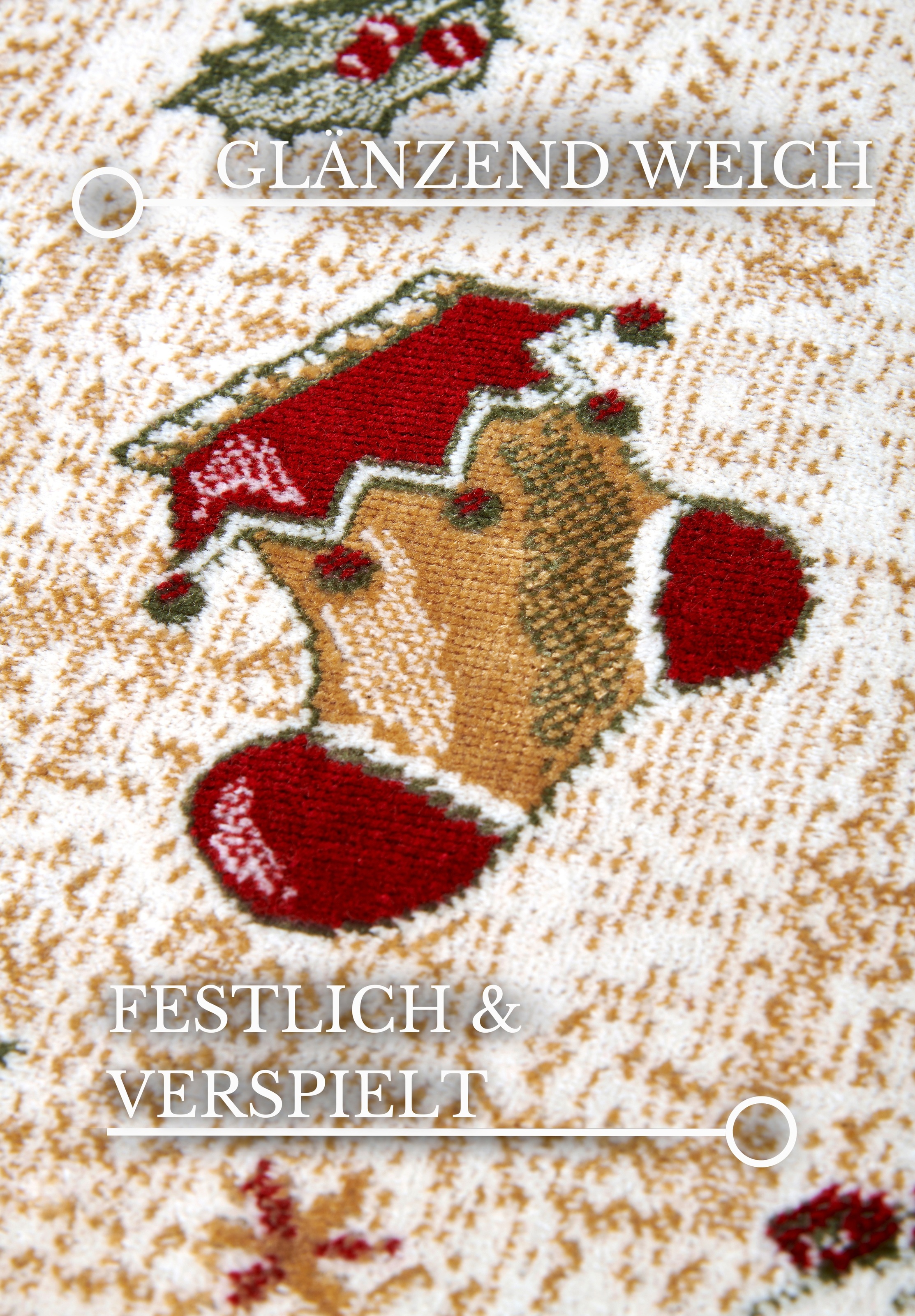 Villeroy & Boch Teppich »Nostalgic Shine Toy's Delight, eckig, rund und Läufer«, rechteckig, 6 mm Höhe, Weihnachten, Wohnzimmer, Flur, Geschenk, Toys Delight, Dekoration