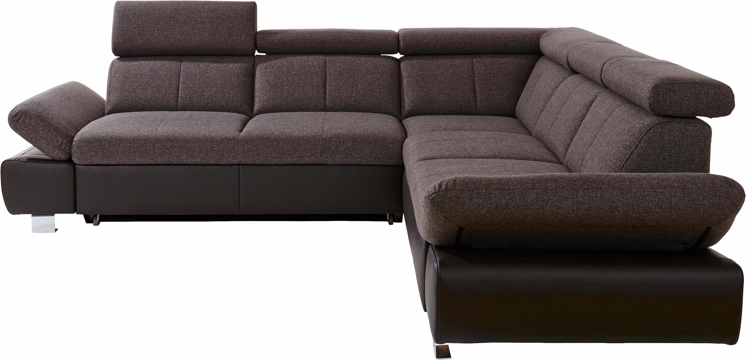 Happy Home Ecksofa mit Bettfunktion & zusammenklappbaren