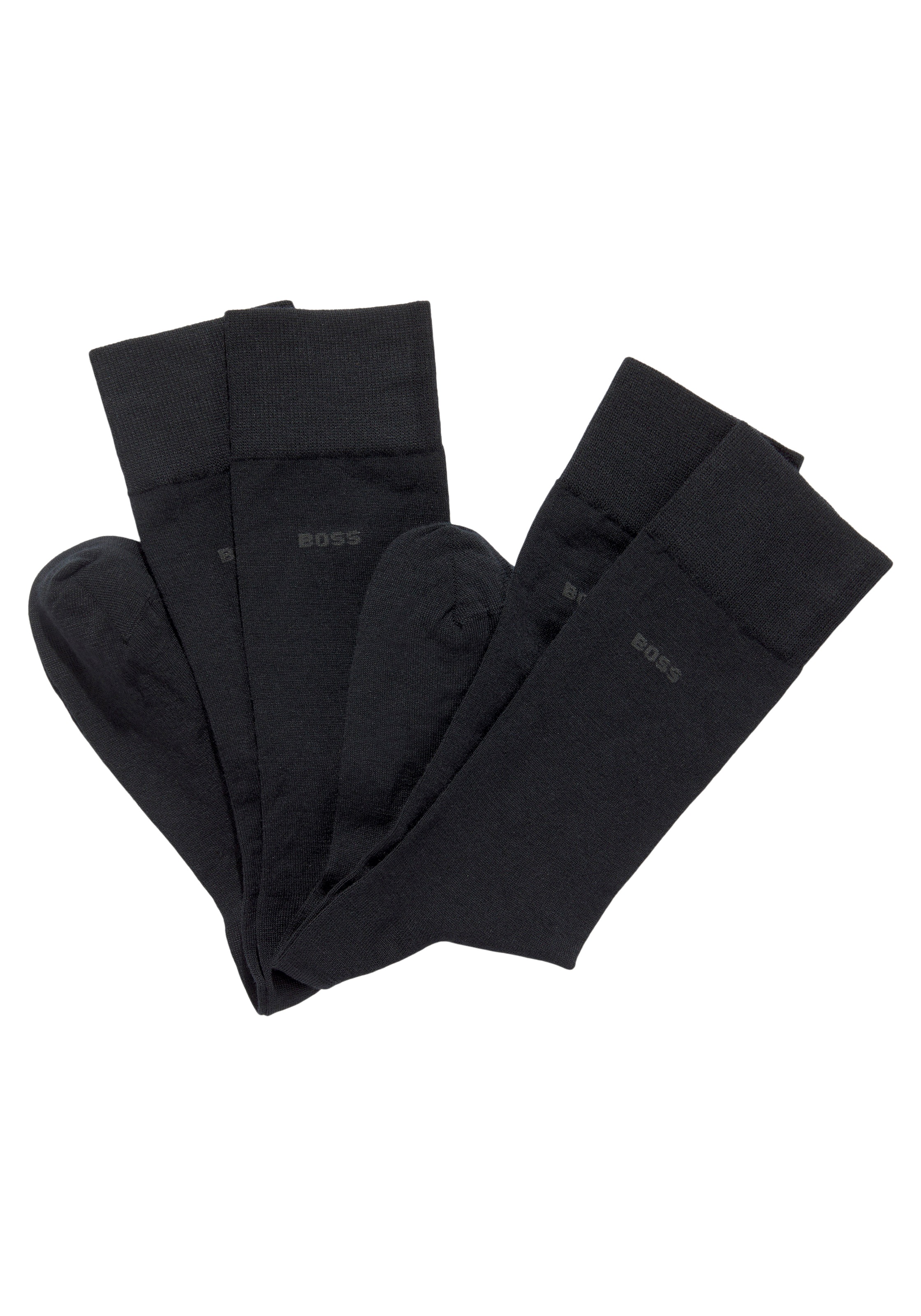 BOSS Socken »2P RS Uni WO«, (Packung, 2 Paar, 2er Pack), mit eingesticktem Markenlogo