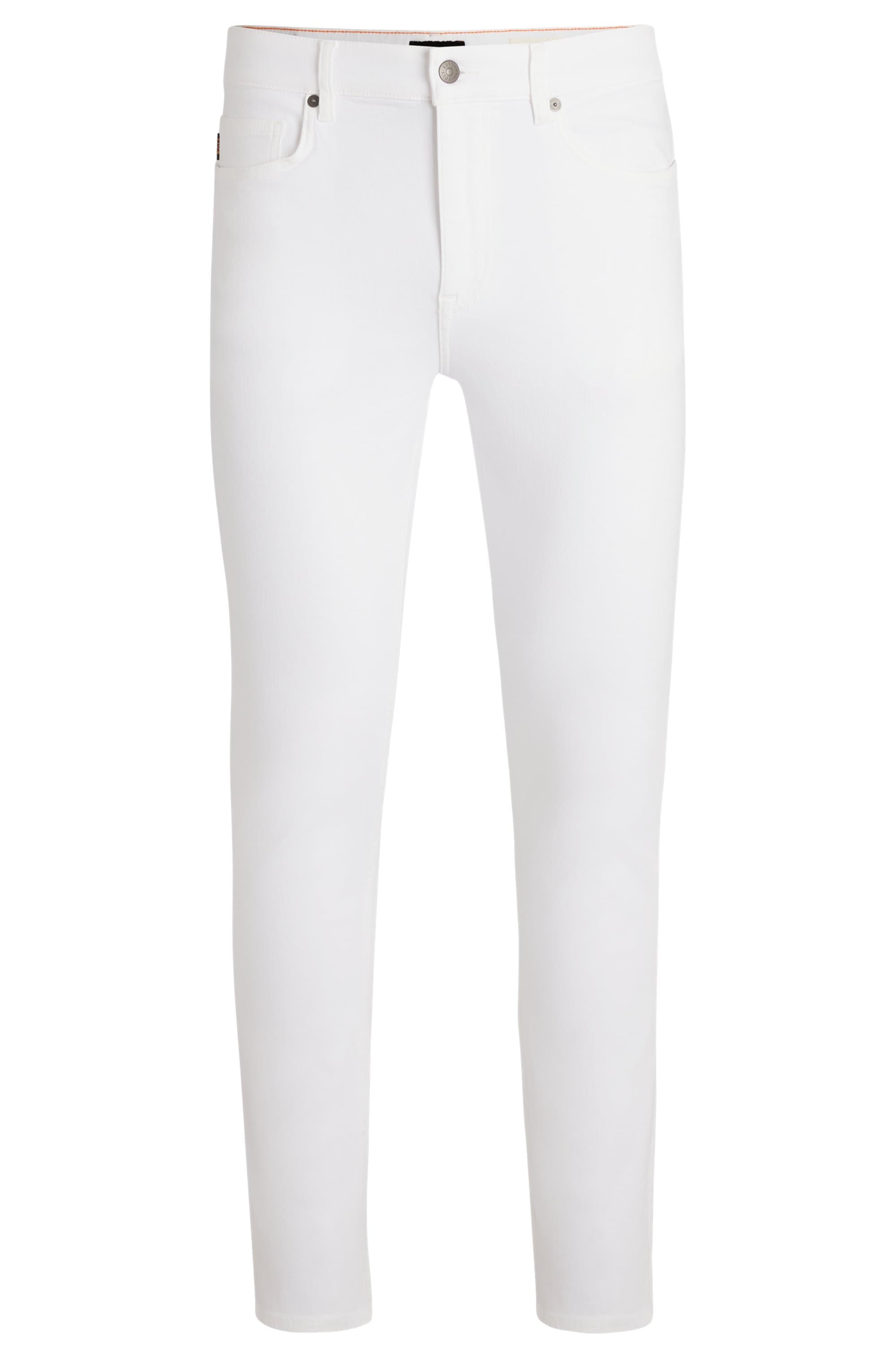 BOSS ORANGE 5-Pocket-Jeans "DELAWARE BO", in weißer Optik mit Lederbadge günstig online kaufen