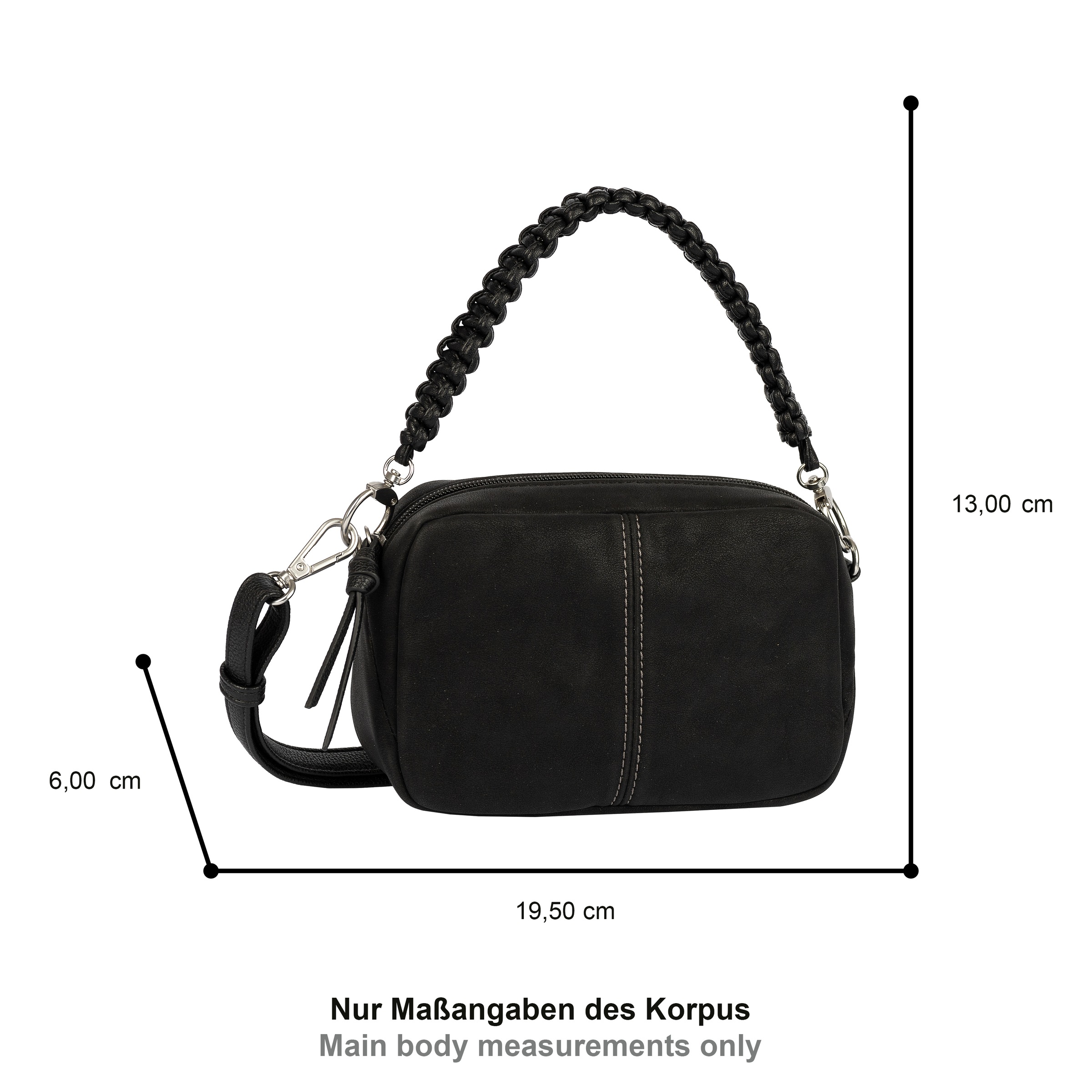 Gabor Handtasche "Belene" aus weichem Nubukimtiat mit geflochtenen Henkel & günstig online kaufen