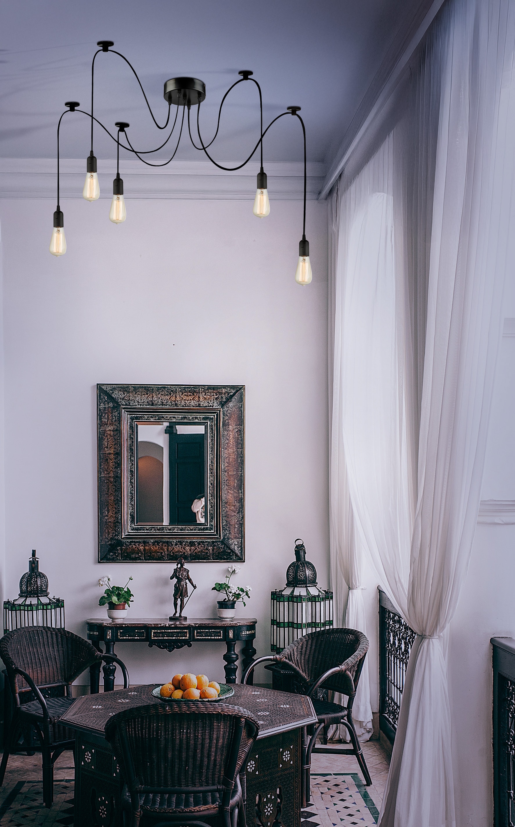 GLOBO LIGHTING Hängeleuchte »OLIVER«, Leuchtmittel E27 | ohne Leuchtmittel, Hängelampe/Pendelleuchte/Esszimmer/Wohnzimmer/Esstisch