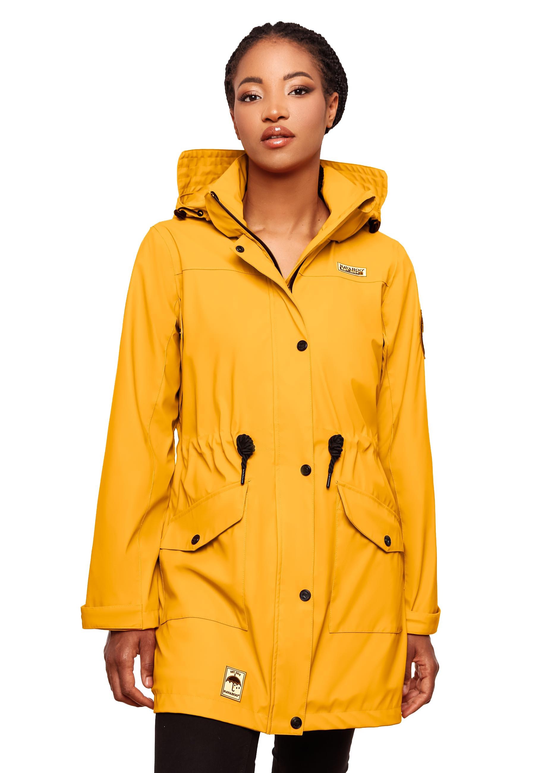 Navahoo Outdoorjacke "Deike", mit Kapuze, modischer Damen Outdoor Regenmantel