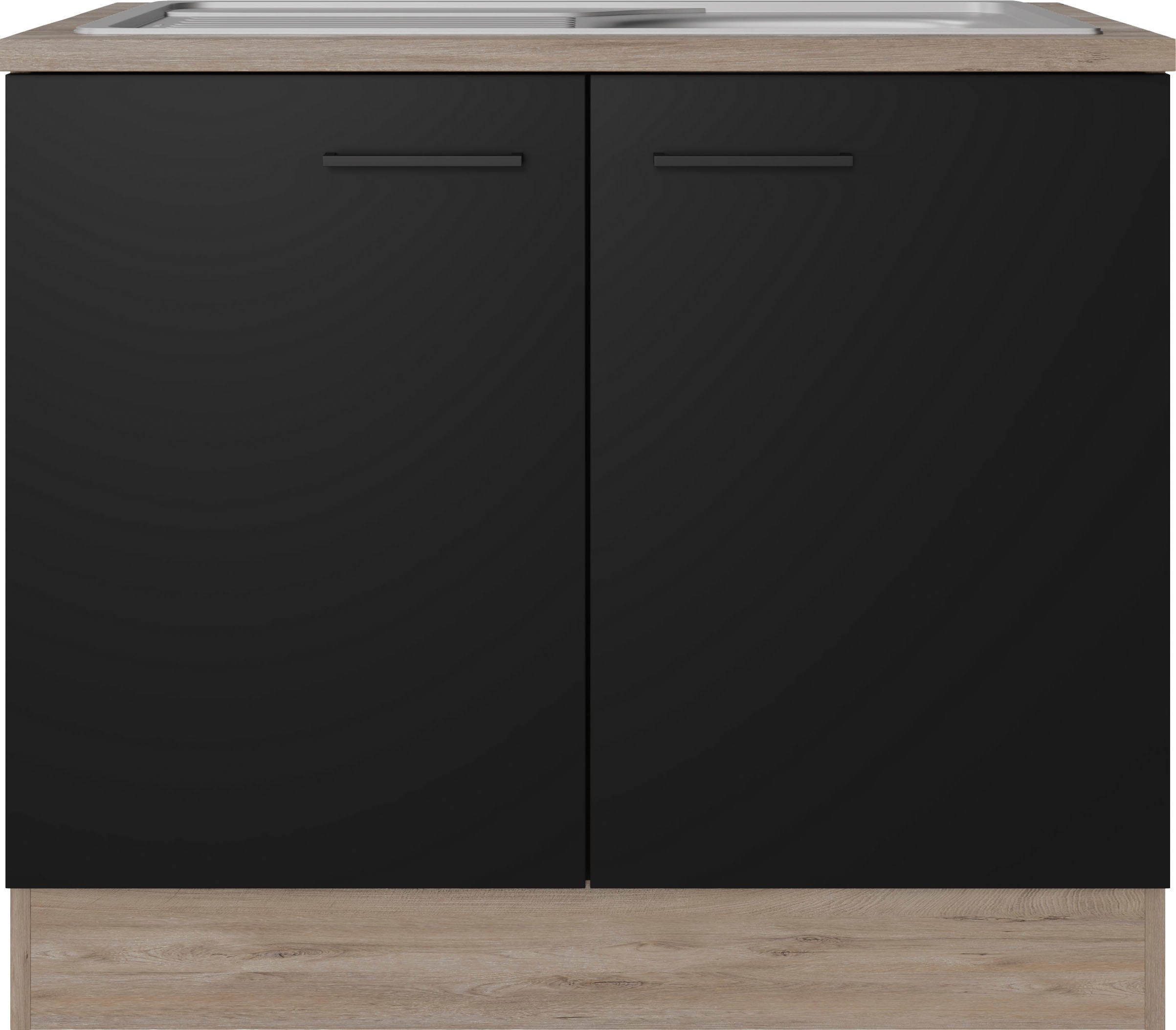 Flex-Well Spülenschrank "Capri" 2 Stk. tlg. (B x H x T) 100 x 85 x 60 cm, inkl. Edelstahl-Einbauspüle