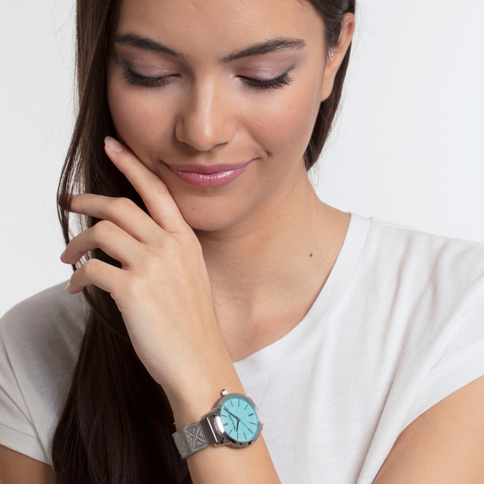 THOMAS SABO Quarzuhr »ARIZONA SPIRIT«, Armbanduhr, Damenuhr, Hämatit-Stein auf der Krone, Edelstahlarmband