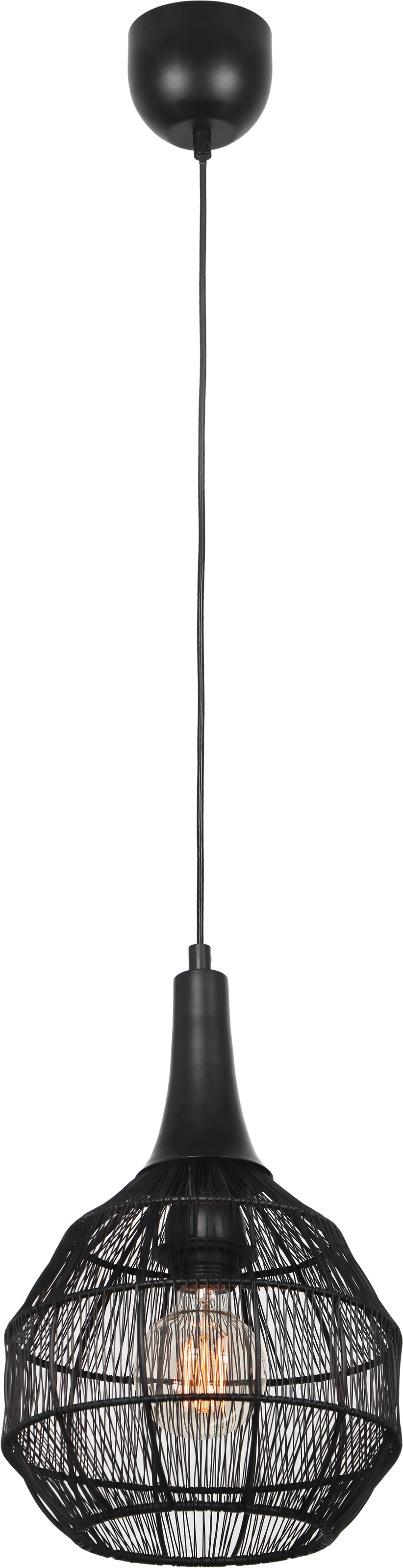 TRIO Leuchten Pendelleuchte »SORAYA, 1-flammige Hängelampe mit Drahtgeflecht Lampenschirm« E27 1 Stk. warmweiß - kaltweiß exkl 1xE27 max 10W Höhe bis 150 cm einstellbar Hängeleuchte Wohnzimmer