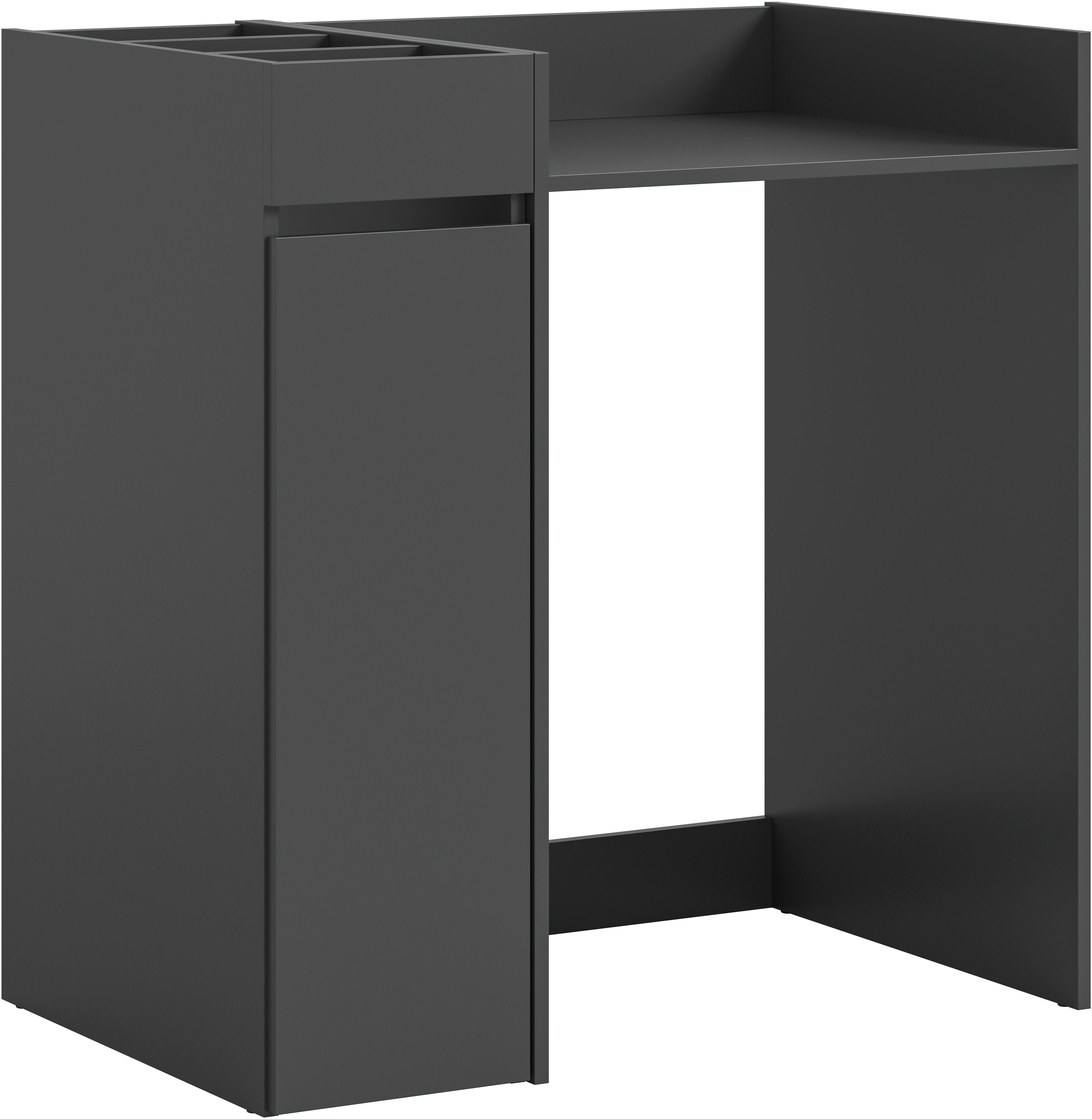 welltime Badmöbel-Set "FALAS, 2-teilig, Hauswirtschaftsraum Set, Breite 95 cm" Set, bestehend aus: Waschmaschinenumbauschrank und Standregal, 2 Stk. tlg.