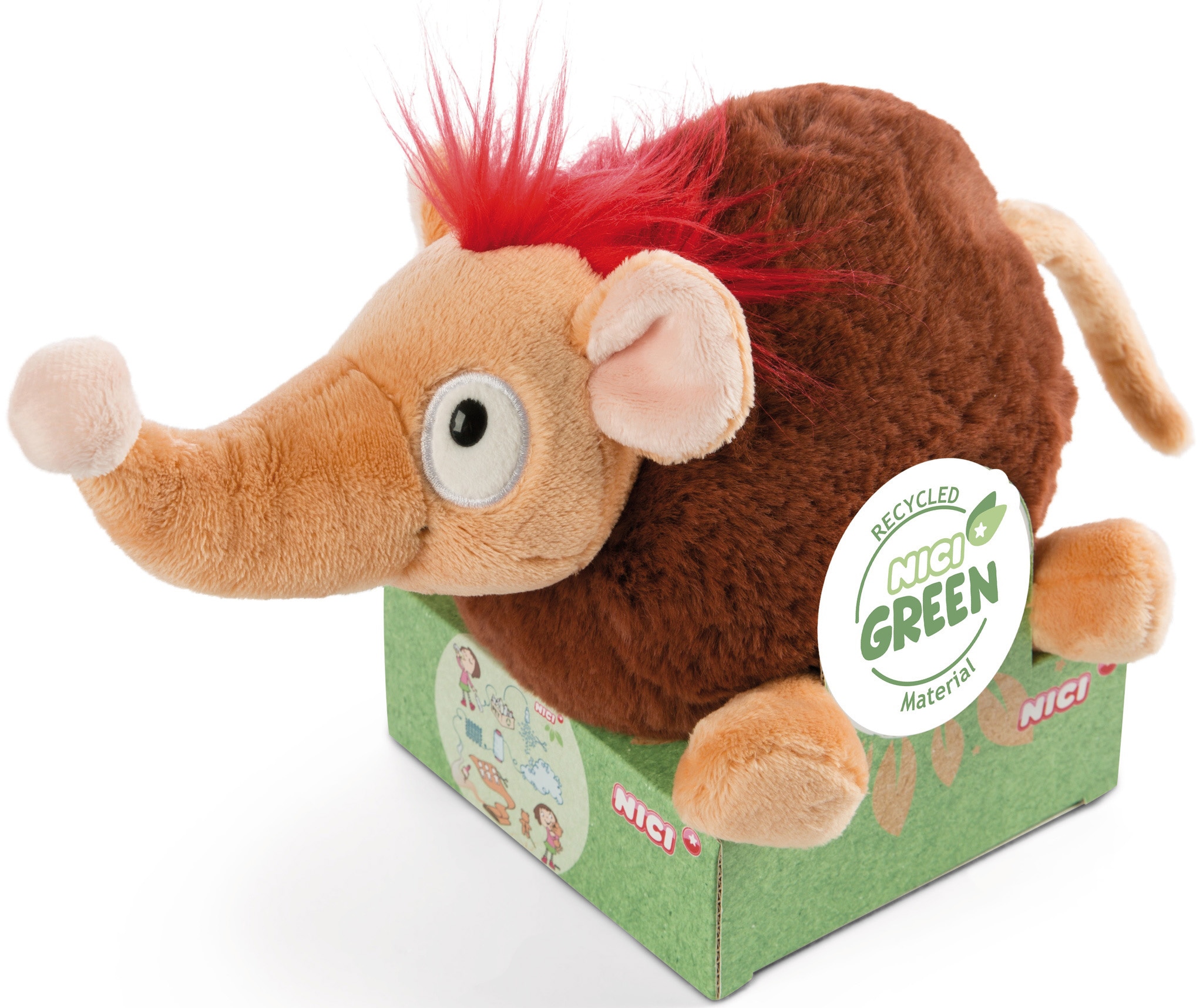 Nici Kuscheltier »Wild Friends GREEN, Elefantenmaus Tyson, 25cm«, enthält recyceltes Material (Global Recycled Standard)