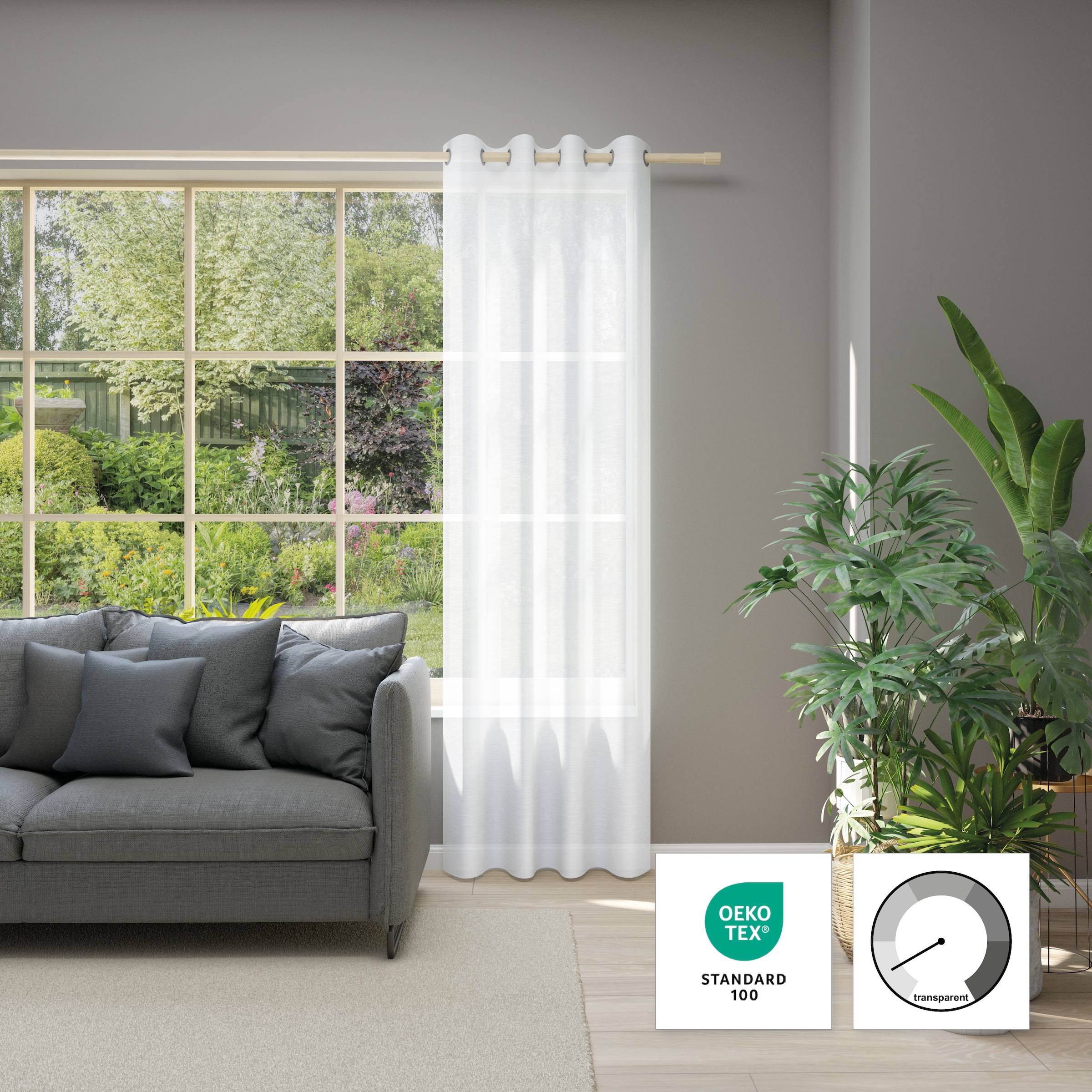 Neutex for you Vorhang "Allure" Ösen 1 Stk. tlg. HxB: 245x140, Ösenschal mit Metallösen