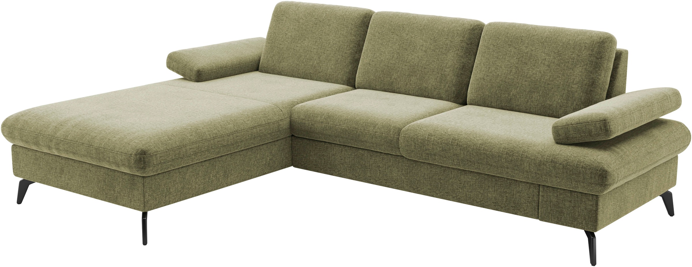 sit&more Ecksofa »Morris Jubi, L-Form«, inkl. Armteilfunktion und 1 Zierkissen, wahlweise mit Bettfunktion