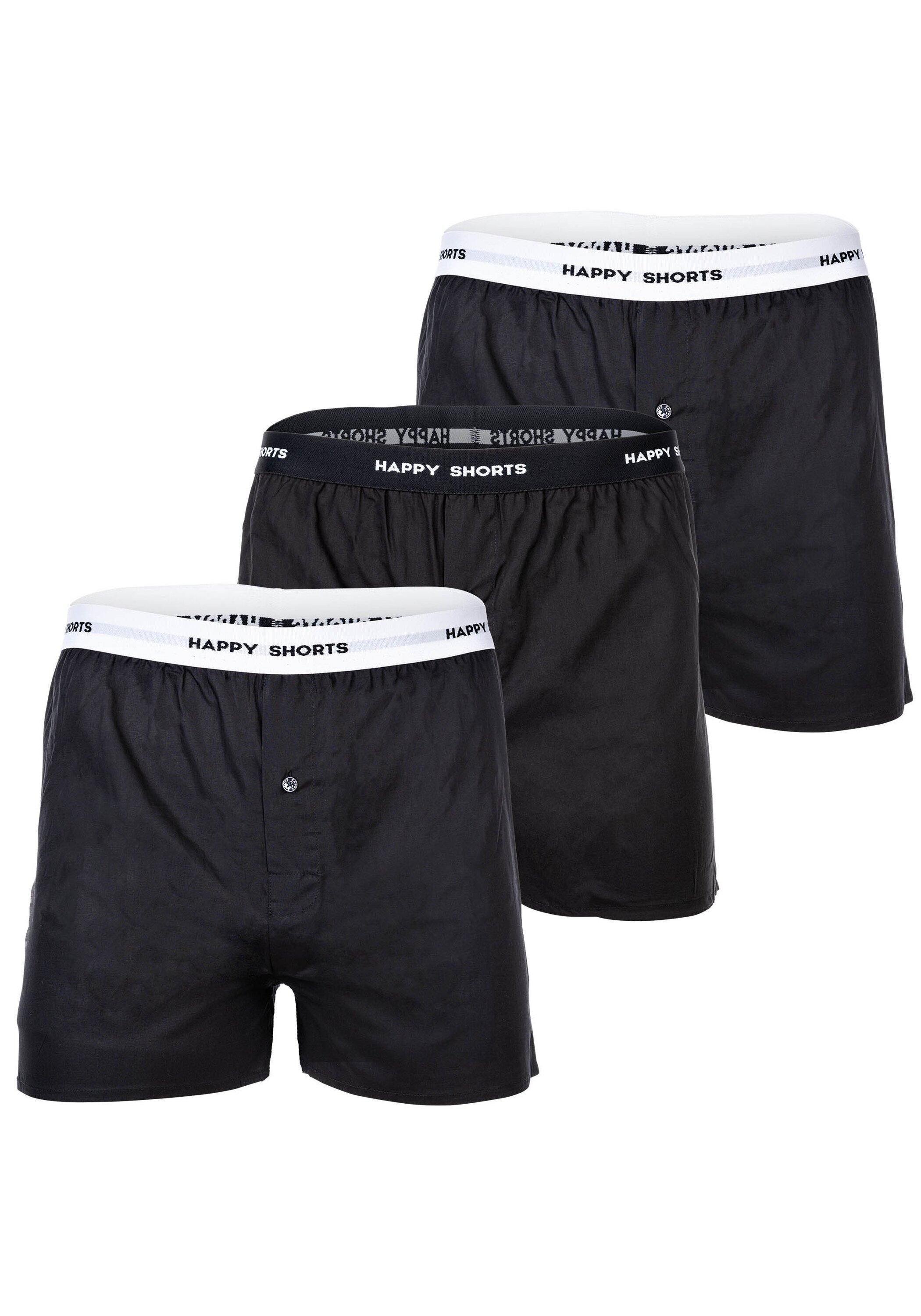 HAPPY SHORTS Boxershorts "Web-Boxershorts 3er Pack"