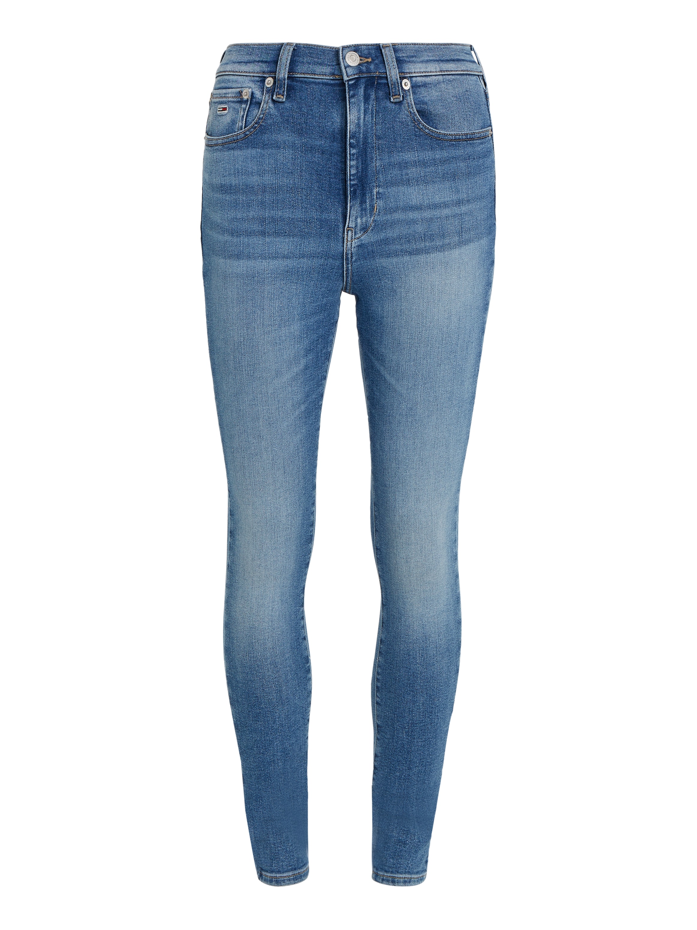 Tommy Jeans Bequeme Jeans »Sylvia Skinny Slim Jeans Hohe Leibhöhe«, mit Ledermarkenlabel