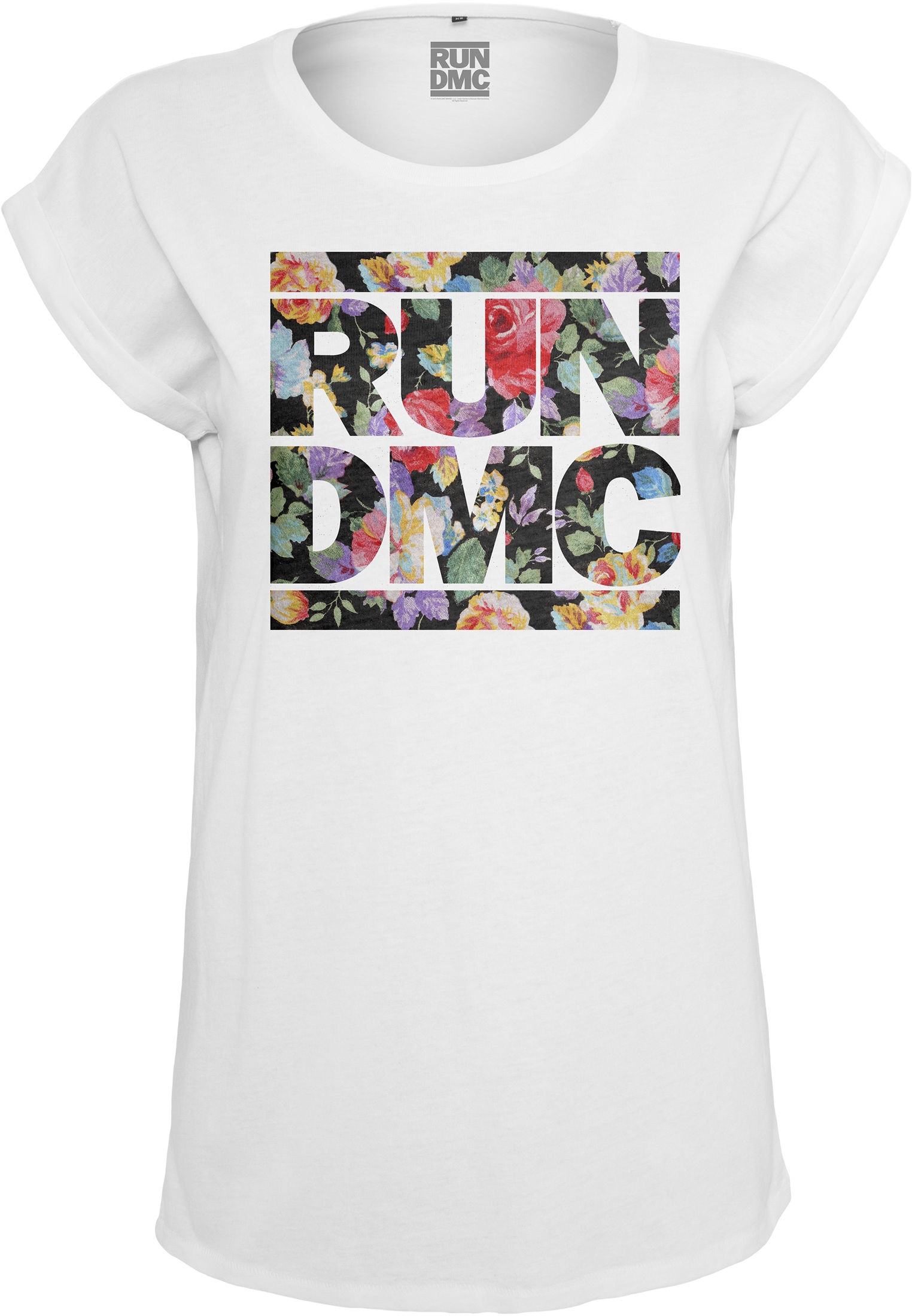 MisterTee T-Shirt »MisterTee Damen Ladies RUN DMC Floral Tee«, (1 tlg.)
