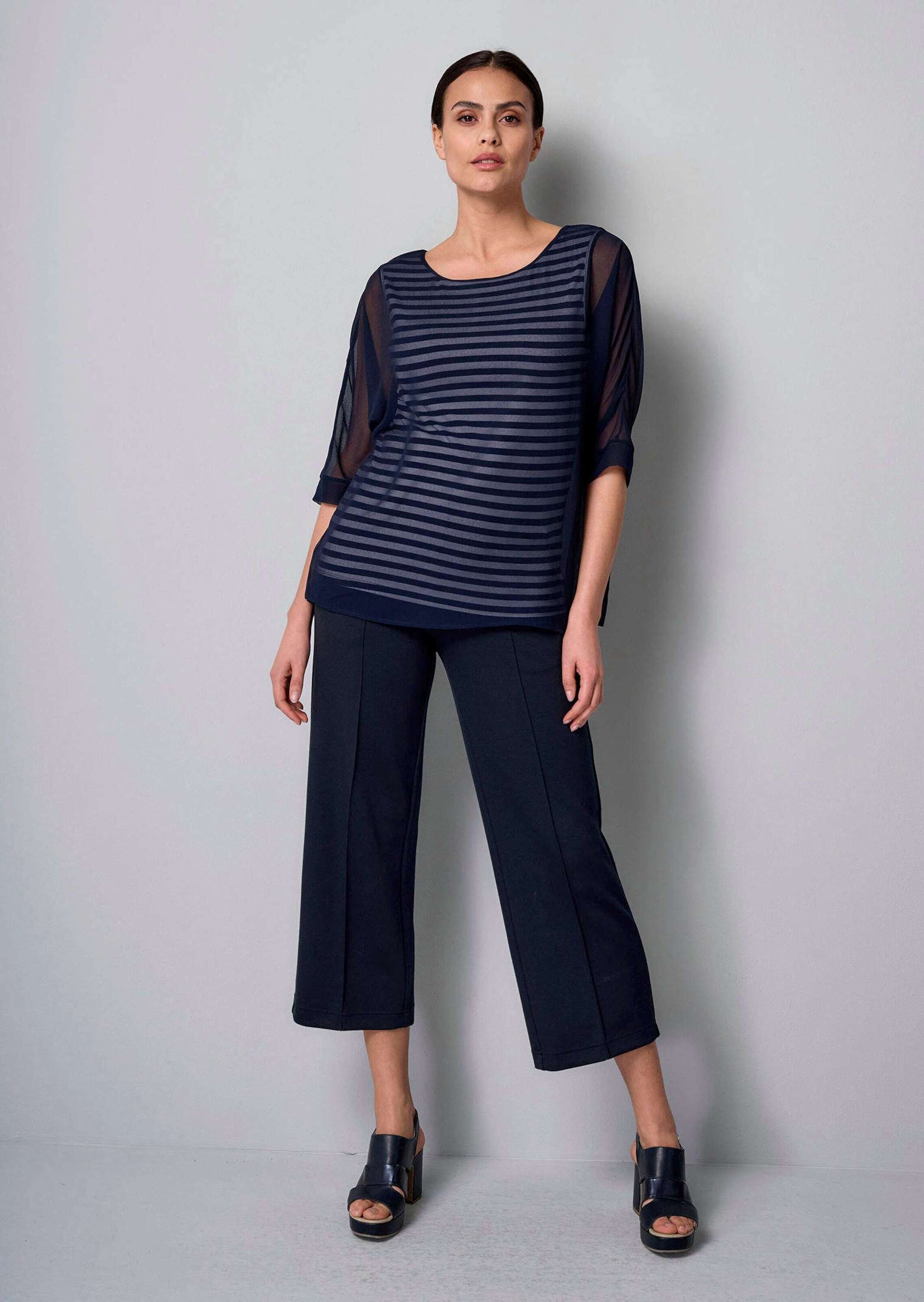 Alba Moda Kurzarmbluse »Bluse Bluse in Streifendessin«