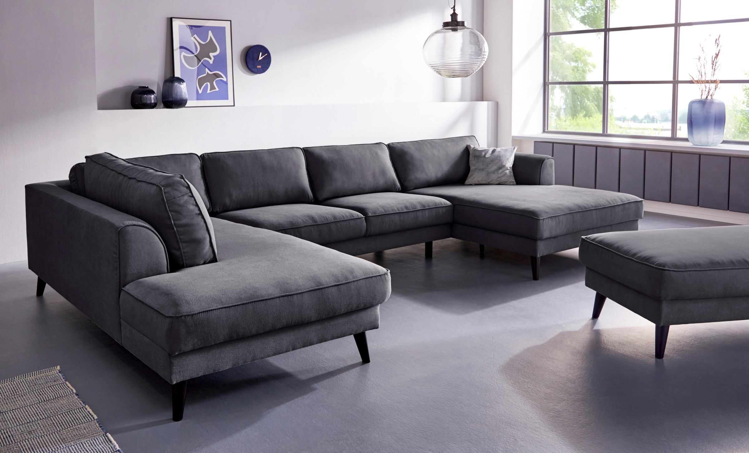 Home affaire Wohnlandschaft "Lumber Jack, viel Platz, bequem, Breite 354cm, günstig online kaufen