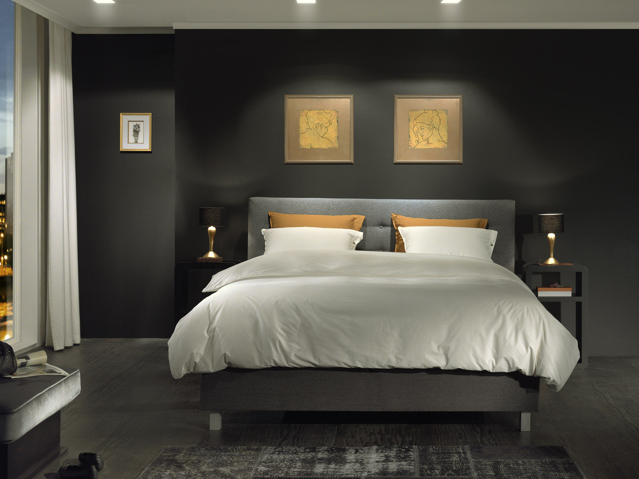 YELLOW "Percale" 2 Stk. Uni Design, 100% Baumwolle ab 135x200 cm.
