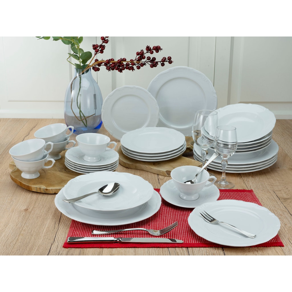 CreaTable Kombiservice »Geschirr-Set Maria Theresia«, (Set, 30 tlg., Kaffeeservice und Tafelservice im Set, für 6 Personen)