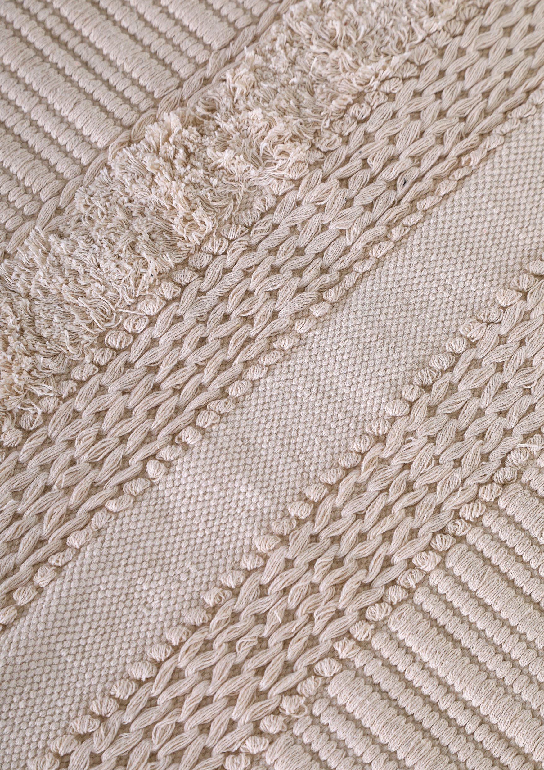 Hochflor-Teppich GUTMANN FACTORY "Puffy 67716", beige, B:160cm H:60mm L:230cm, Baumwolle, Teppiche 3