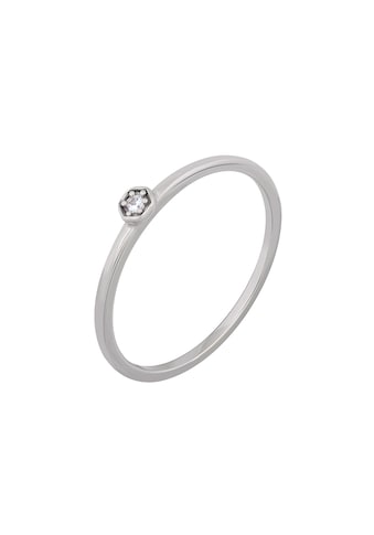 CAÏ Fingerring »925/- Sterling Silber rhodiniert Hexagon mit Zirko«, Ring kaufen