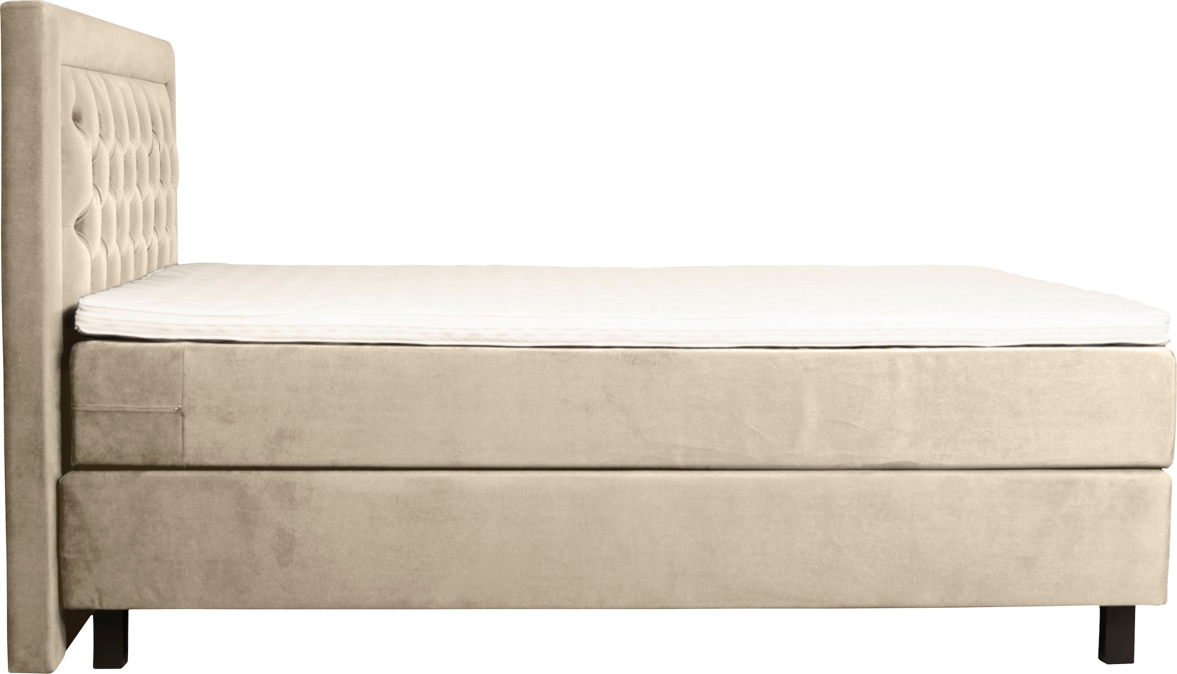 Leonique Boxspringbett »Jeanne«, inkl. Topper mit Taschen-Federkernmatratze