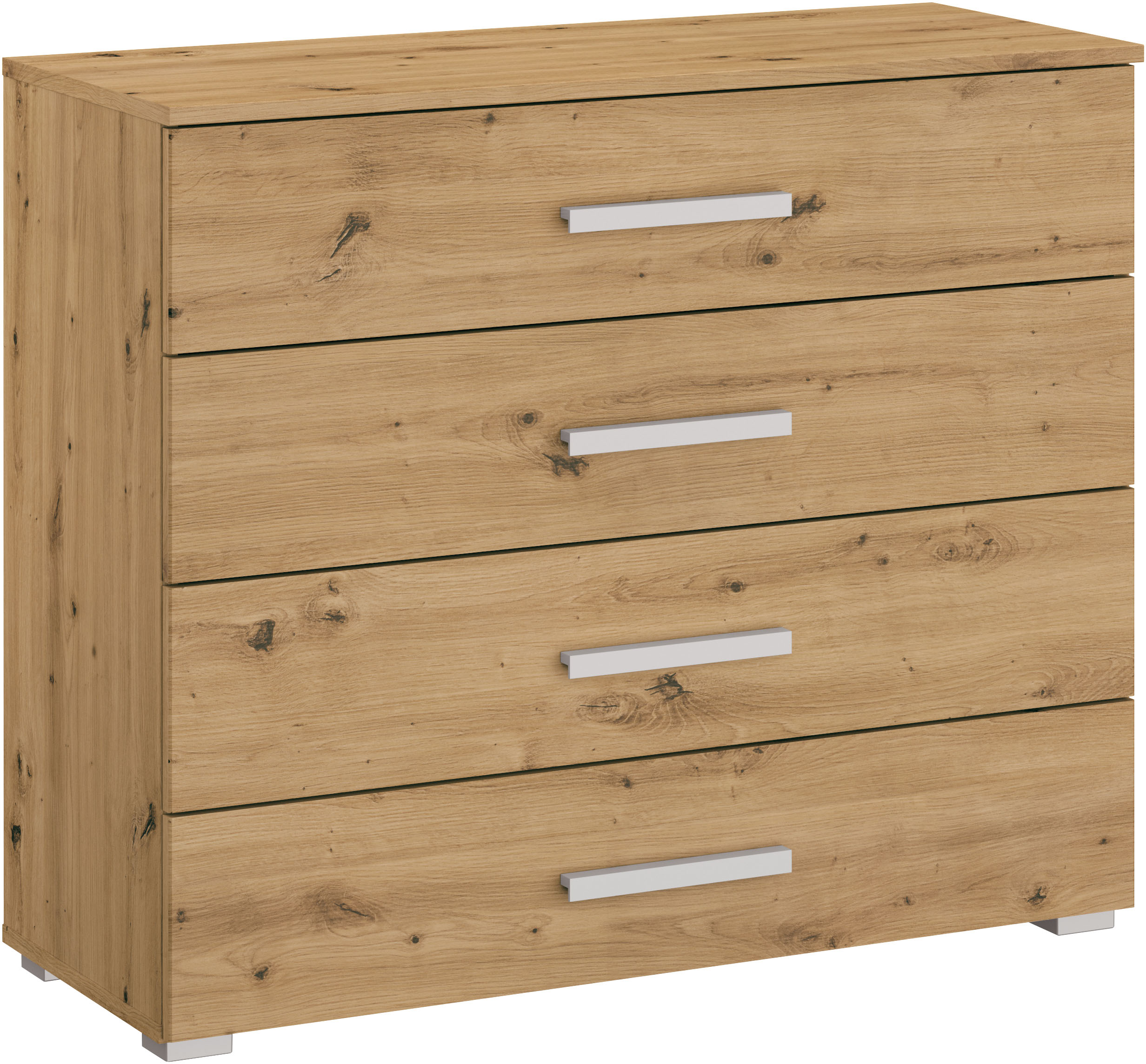 rauch "Sideboard Kommode Schubkastenkommode KOLUNA mit Dekorfront" Breite 80 cm mit moderner Dekorfront, vier große und geräumige Schubladen mit viel Stauraum MADE IN GERMANY