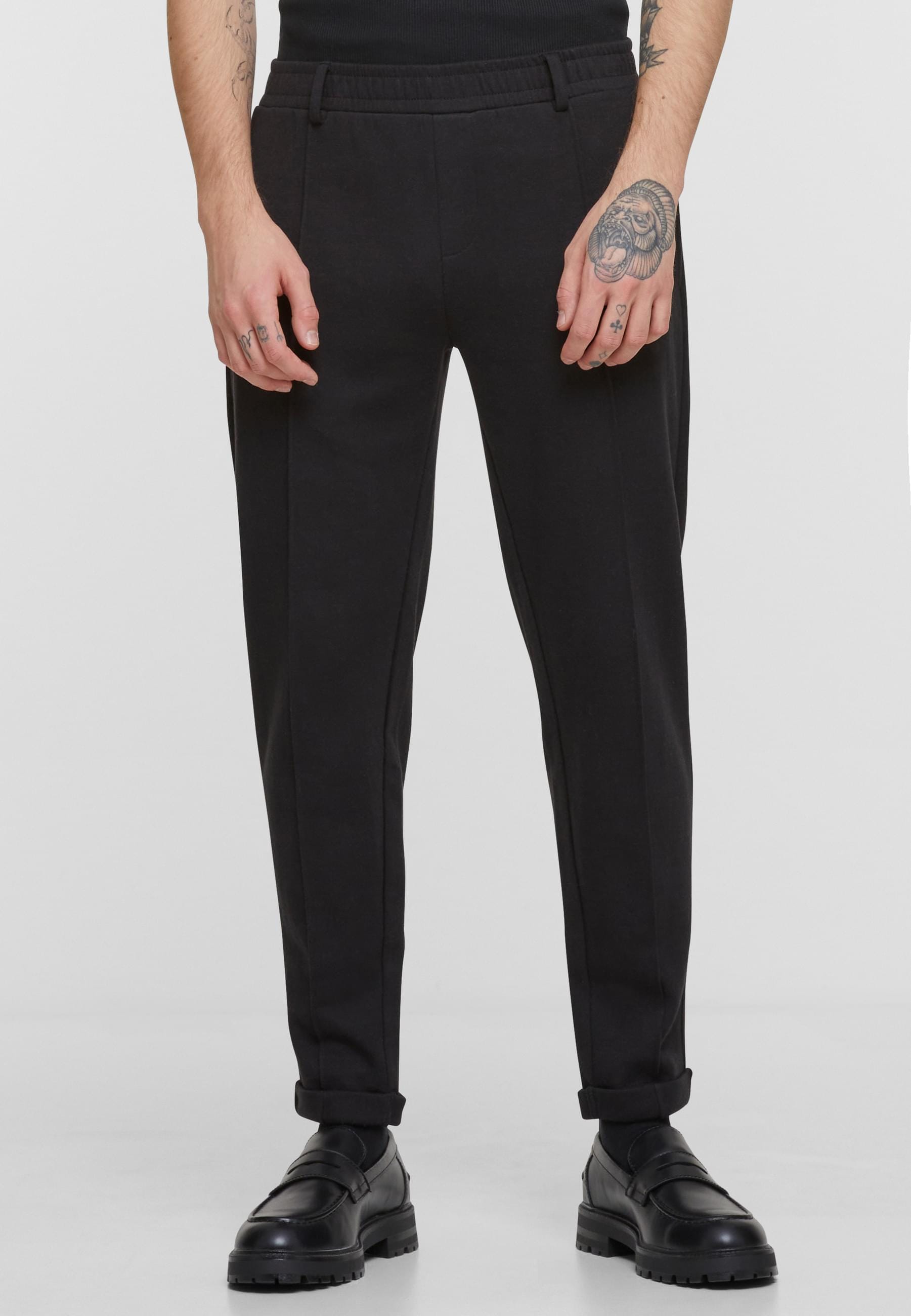 URBAN CLASSICS Chinos »Urban Classics Cropped Interlock Jogg Chino«, (1 tlg.)