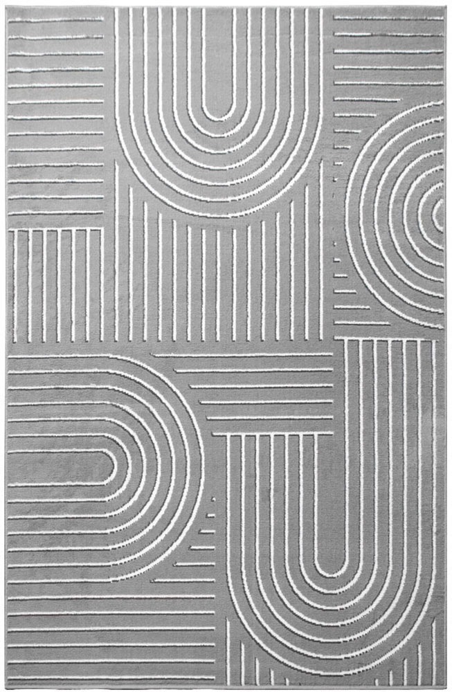 my home Teppich "Lysandra" rechteckig 8 mm Höhe 3D-Effekt, softer Kurzflor, günstig online kaufen