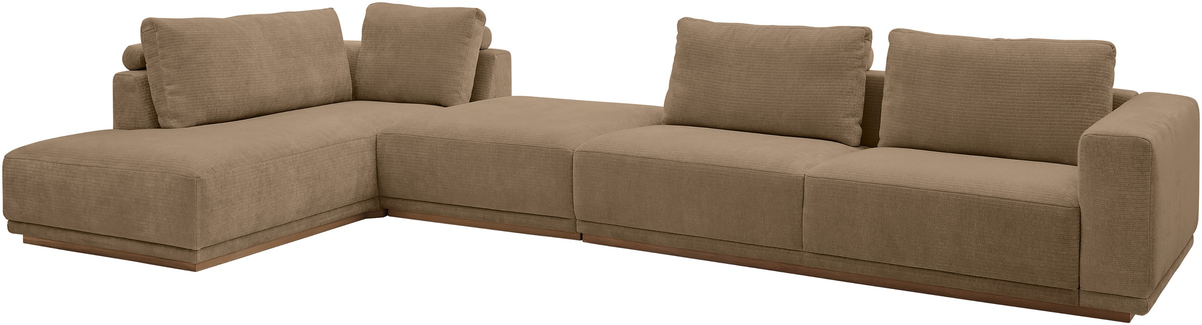 Thumbnail - Musterring Wohnlandschaft Anreihsofa mit Armlehne rechts, Eckteil links mit Kissen & Hocker