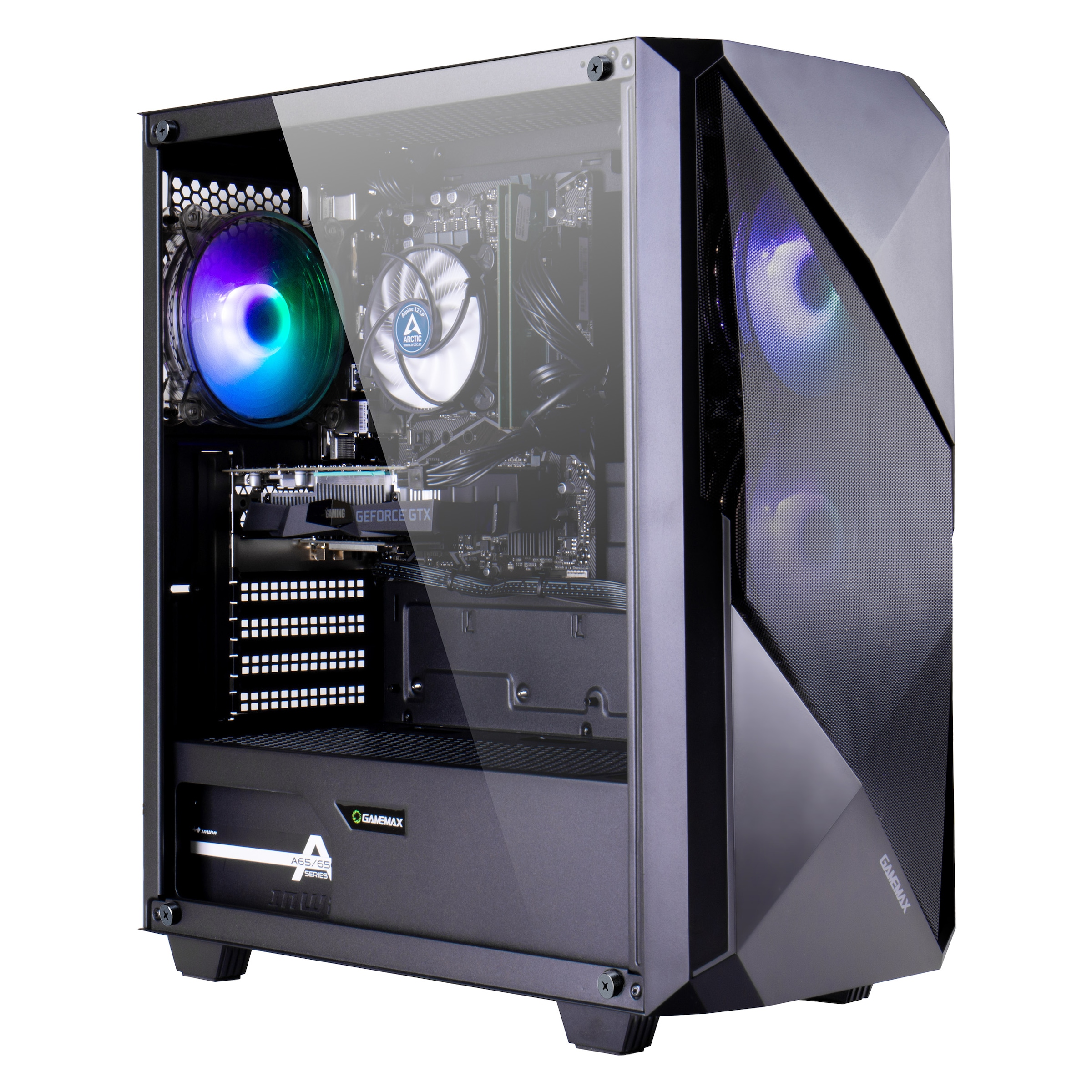 GAMEMAX PC-Komplettsystem »GigaDeal Gaming-PC-Set Striker«, Windows 11, DDR5 RAM + Gigabyte GS32QC LED-Monitor Curved, 80 cm (32")