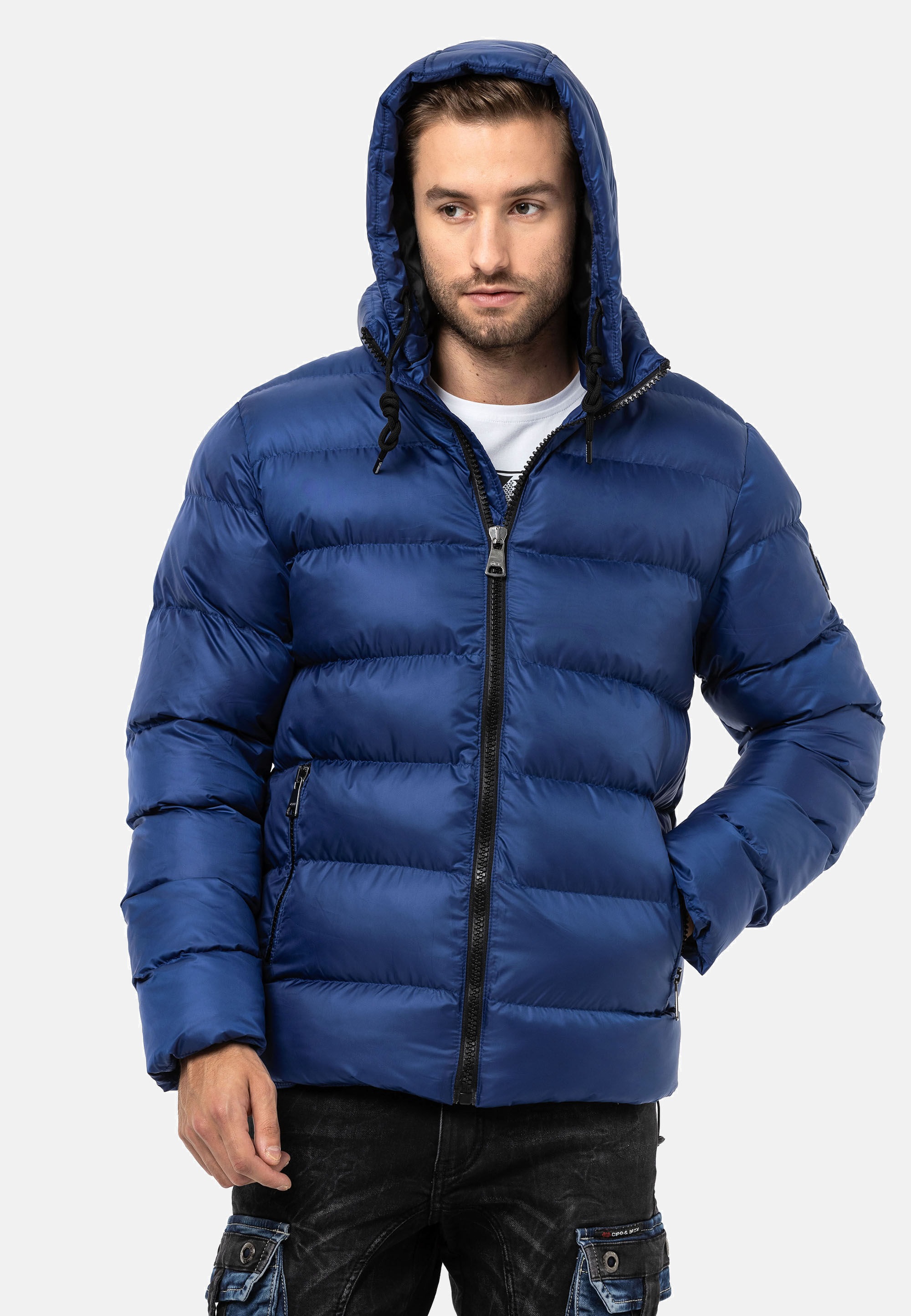Cipo & Baxx Winterjacke »Jacke«, mit Kapuze, im Steppdesign