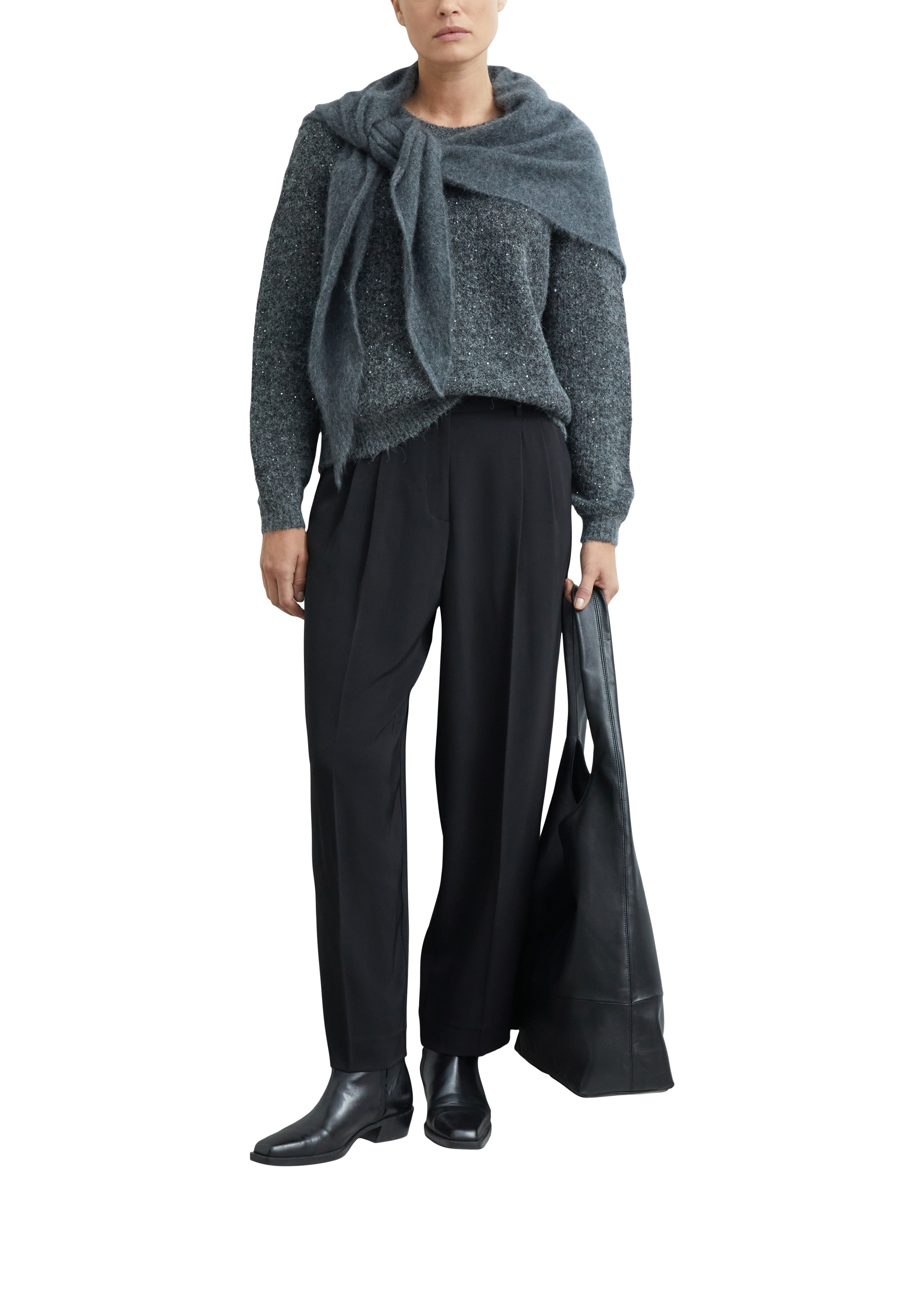Comma Strickpullover mit Gliter-Details / Pailletten