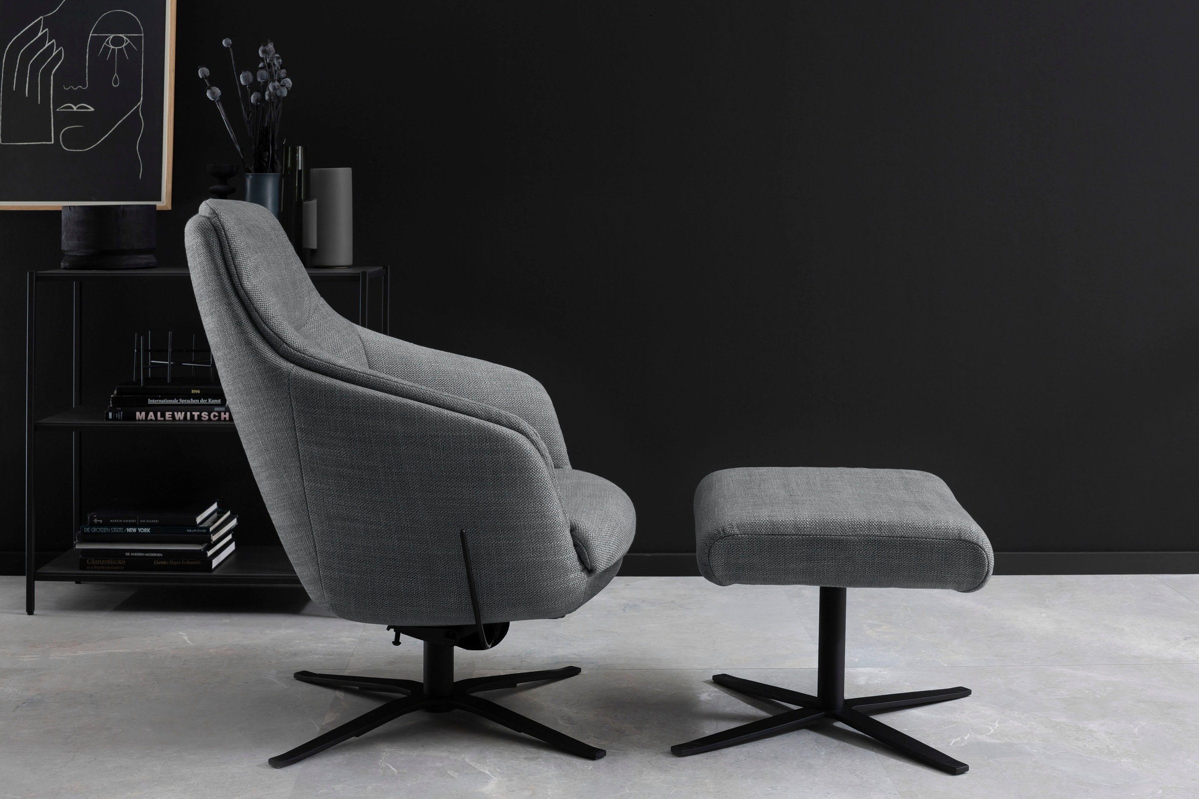 SCHÖNER WOHNEN-Kollektion Drehsessel »Sky Sessel bequemer Loungesessel mit tollem Sitzkomfort«, wahlweise mit Wippfunktion für noch mehr Wohlfühlkomfort