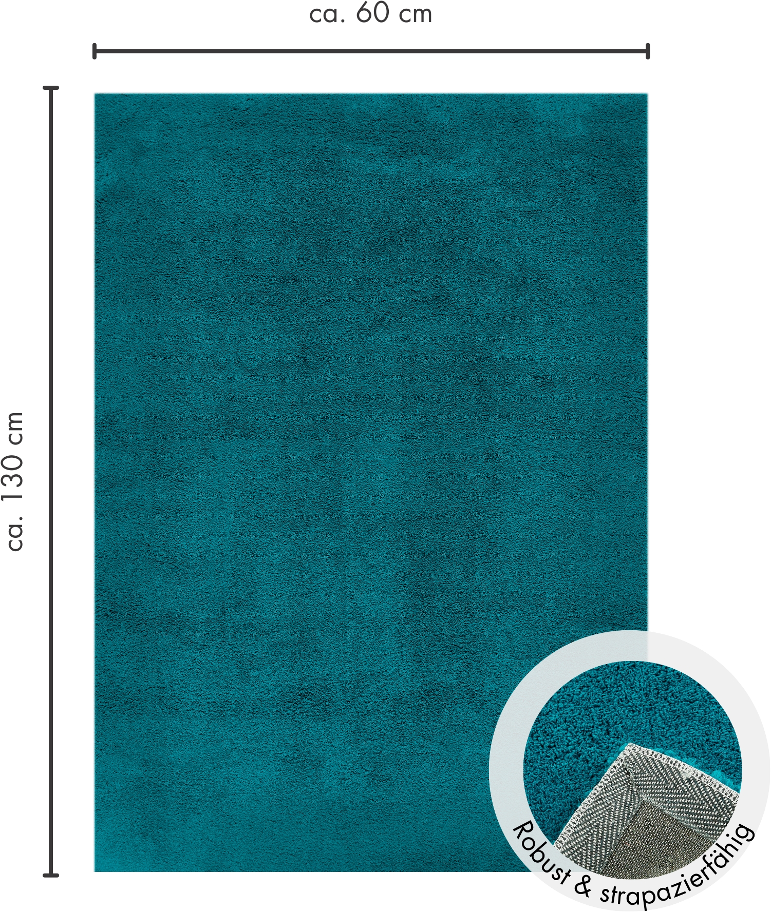 Andiamo Teppich »San Paolo« rechteckig 27 mm Höhe Uni Farben, weiche Qualität, ideal im Wohnzimmer & Schlafzimmer