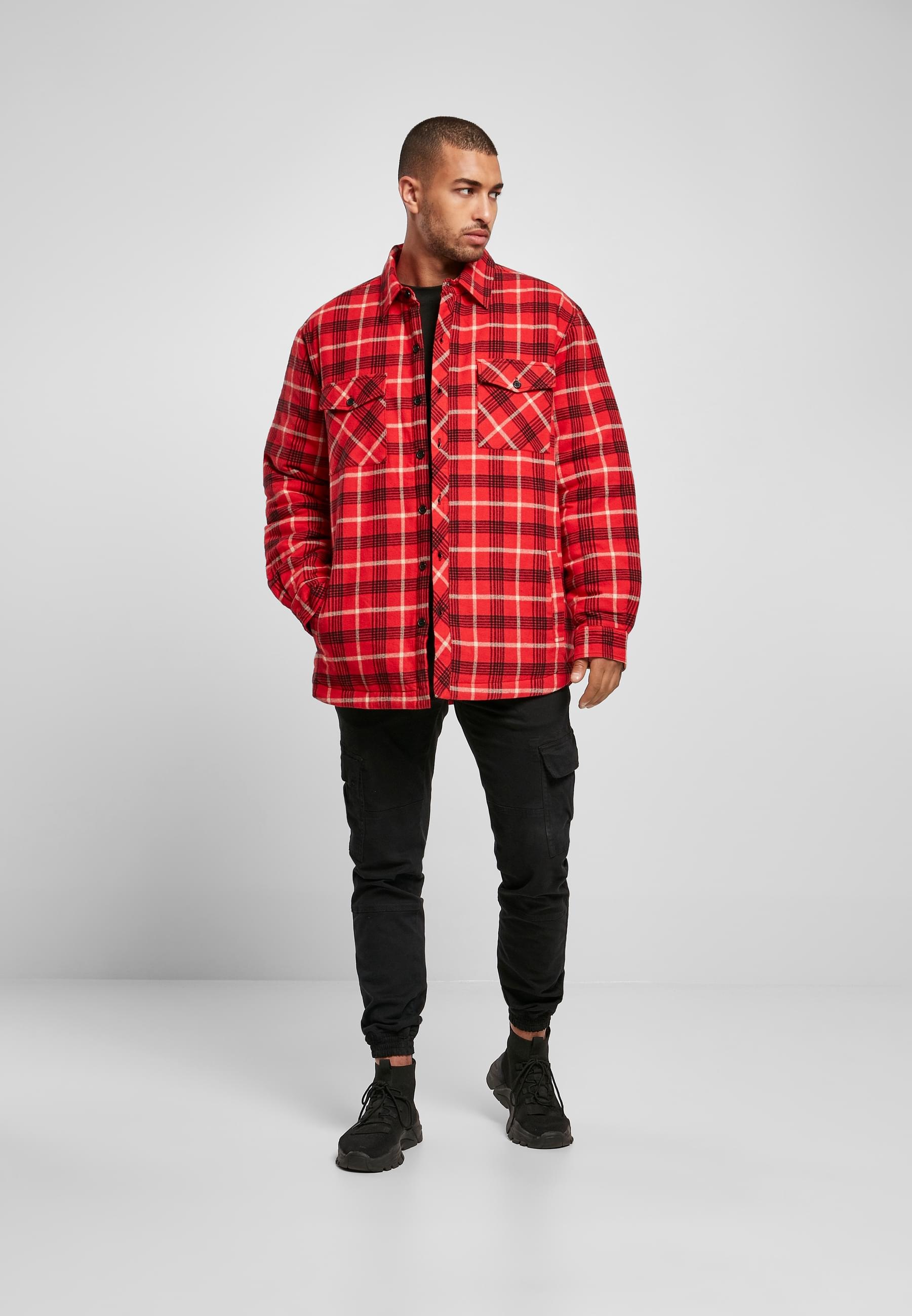 URBAN CLASSICS Anorak »Urban Classics Herren Plaid Quilted Shirt Jacket«, (1 St.), ohne Kapuze
