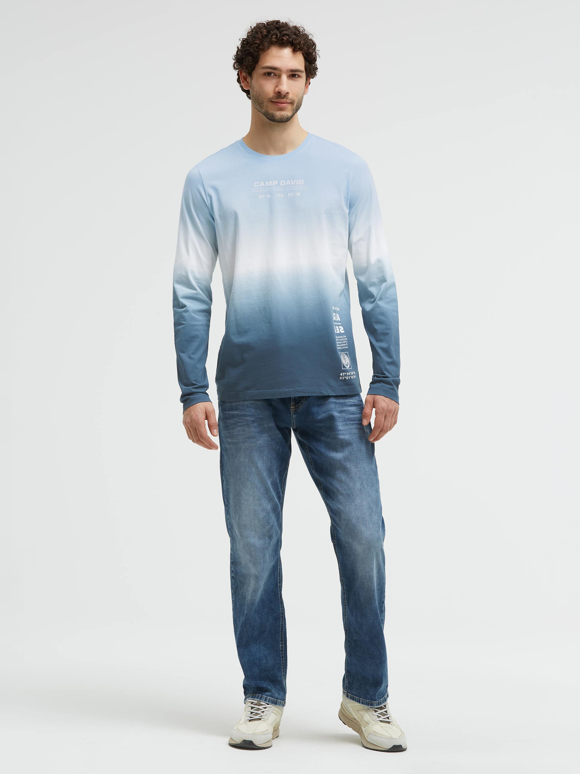 CAMP DAVID Rundhalsshirt mit Farbverlauf