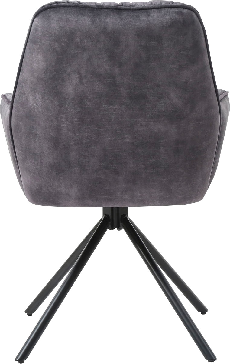 SalesFever Esszimmerstuhl »Ottawa Armlehnstuhl«, 1 St., Samtvelours, Esszimmersessel 360°Drehfunktion, Drehstuhl, Armlehnstuhl